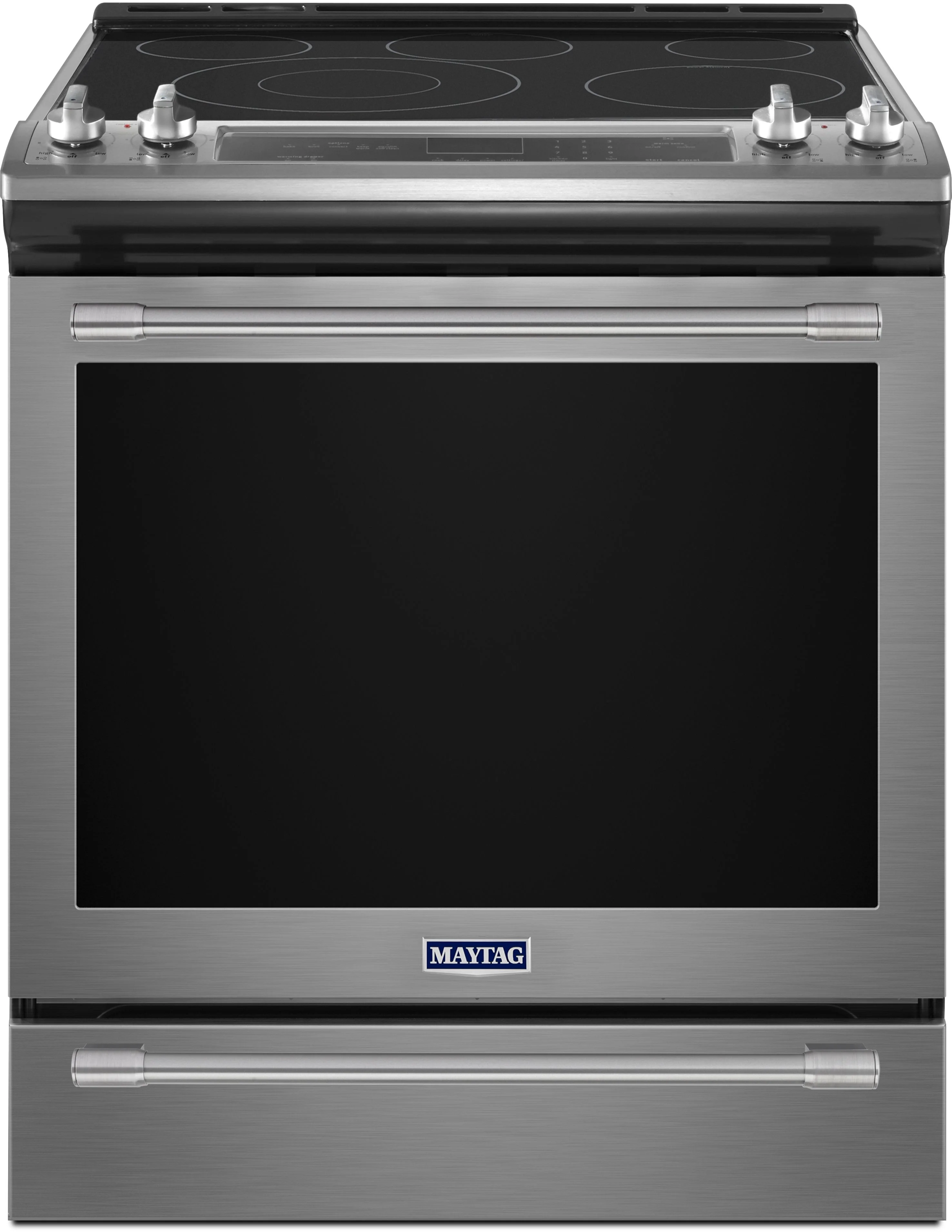 Maytag 30" Fingerprint Resistant Stainless Steel Electric Slide-In Smoothtop Range - Convection - ADA Compliant
