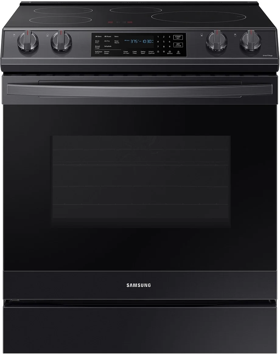 Samsung NE63B8611SG 30 Inch Induction Electric Slide-In Range in Black Stainless Steel