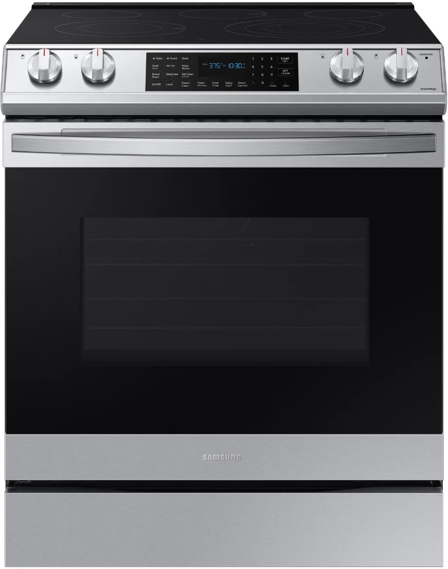 Samsung NE63T8511SS 30 Inch Fingerprint Resistant Stainless Steel Slide-in Electric Convection Range