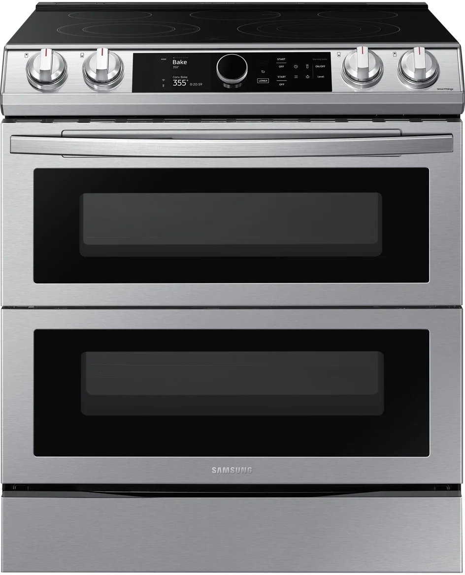 Samsung NE63T8751SS 30 Inch Fingerprint Resistant Stainless Steel Slide-in Electric Convection Range