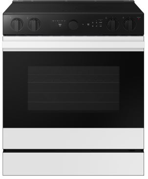Samsung NSE6DB850212 Bespoke Smart Slide-In Electric Range 6.3 Cu. Ft. White Glass