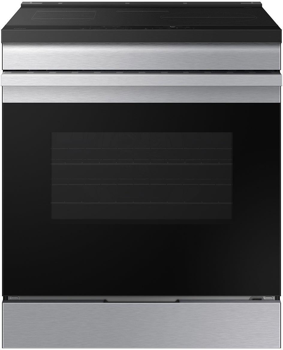 Samsung 6.3 Cubic Foot Induction Slide In Range Convection Self Clean Air Fry: Stainless