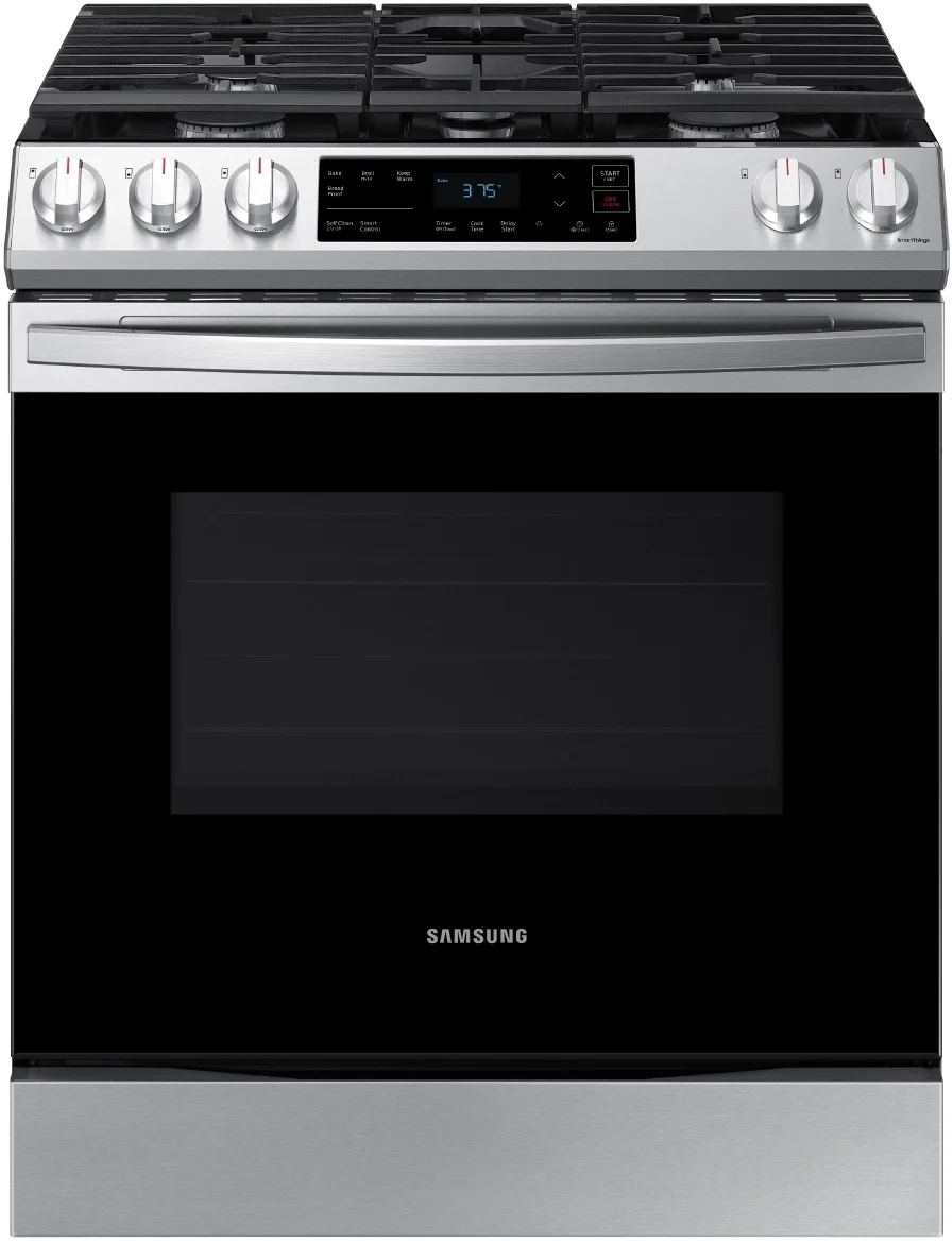 Samsung NX60T8111SS 30 Inch Fingerprint Resistant Stainless Steel Slide-in Gas Range