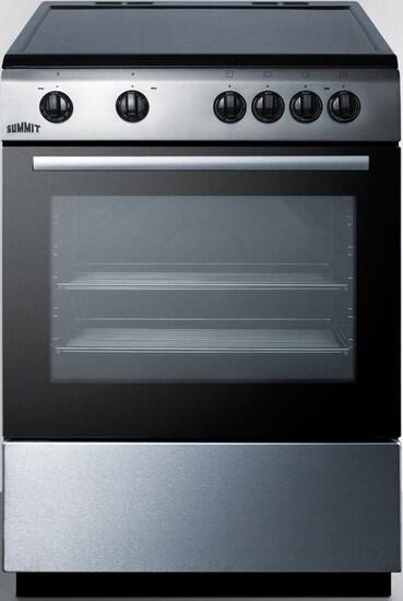 Summit Classic 24" Stainless Steel Electric Slide-In Smoothtop Range