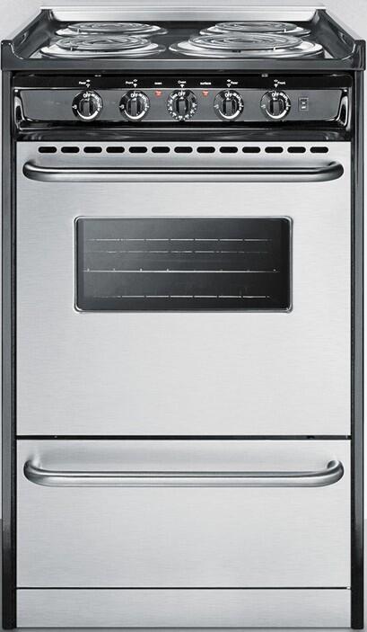 Summit Professional 20" Stainless Steel Electric Slide-In Coil Range