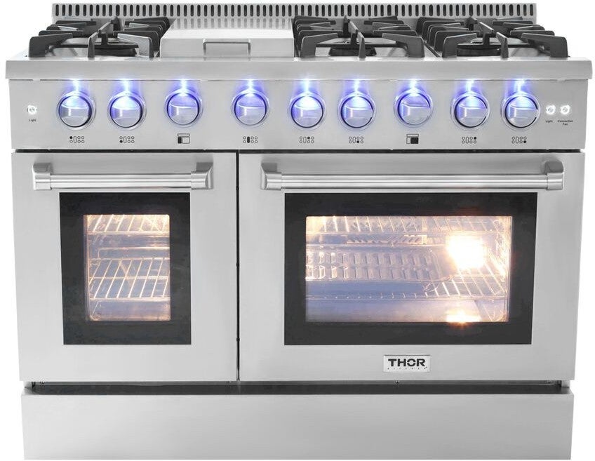 Thor Kitchen 48 Inch Slide-in Liquid Propane Range, in Stainless Steel