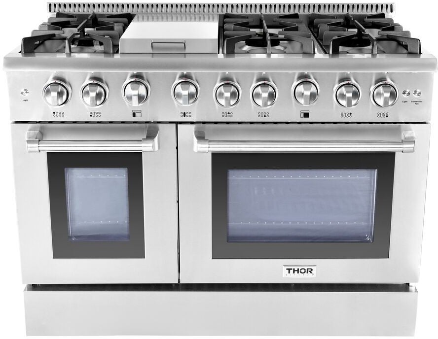 Thor Kitchen 48 Inch Slide-in Natural Gas Range, in Stainless Steel