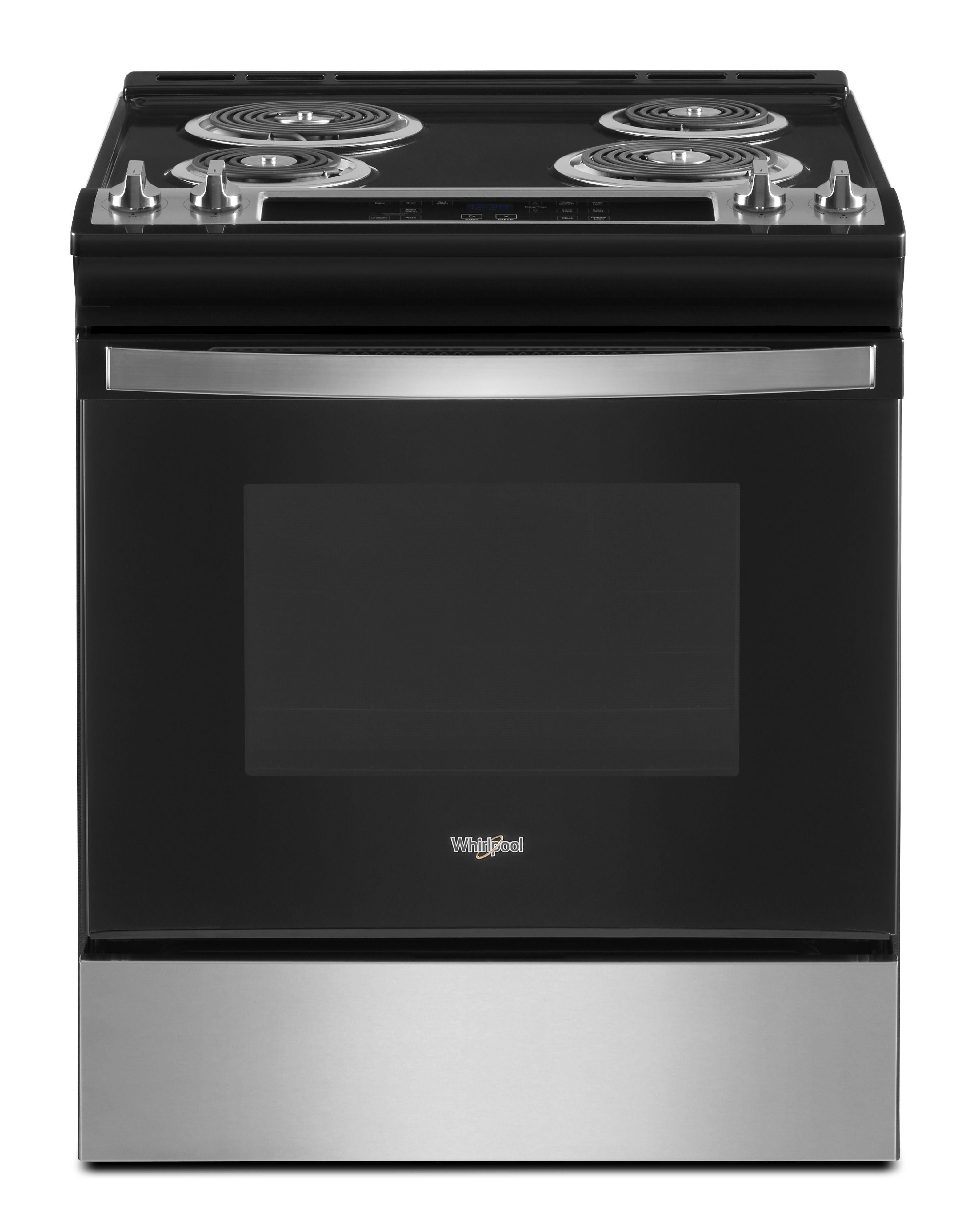 Whirlpool WEC310S0LS 30 Inch Electric Slide-In Range in Stainless Steel