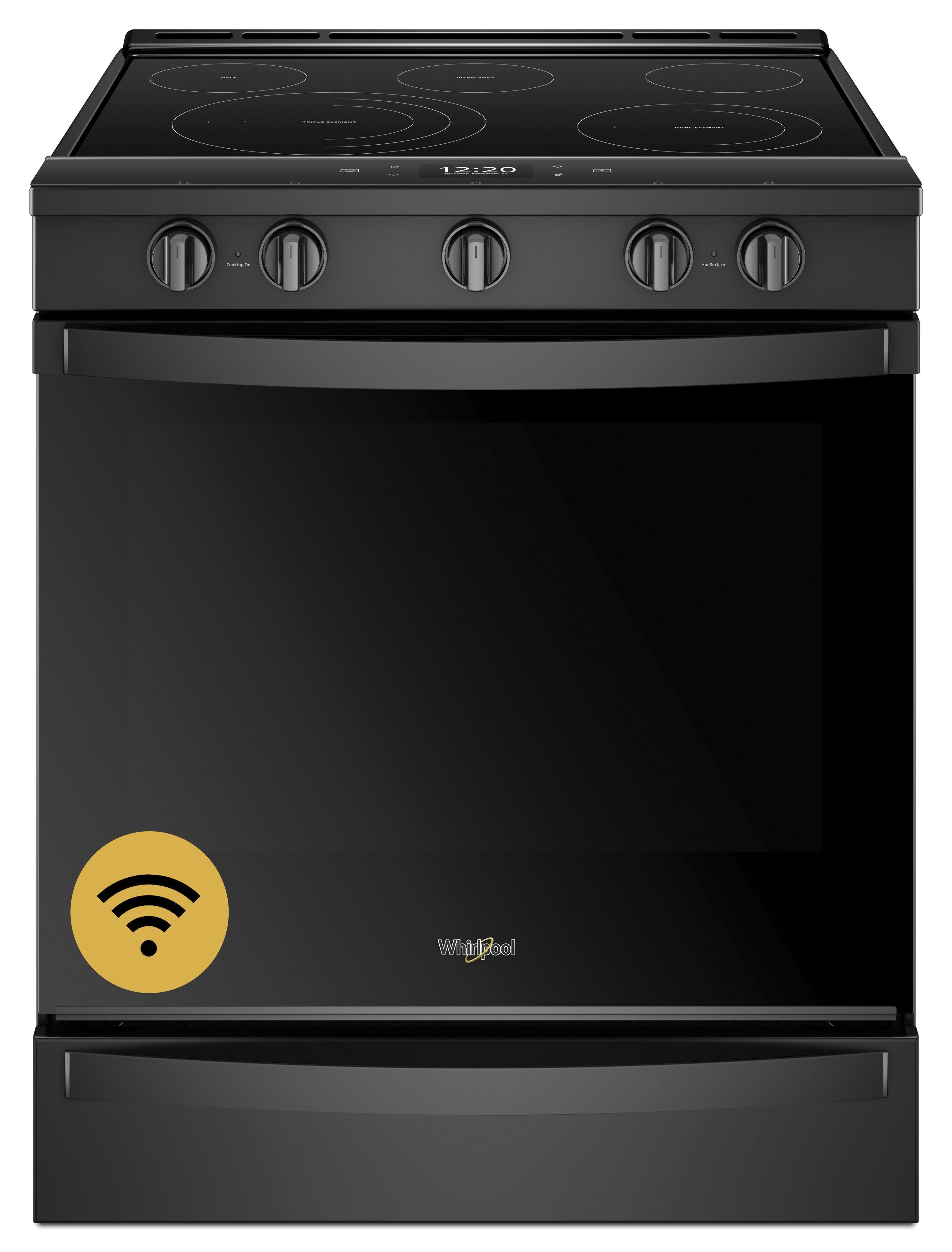 Whirlpool 30" Black Electric Slide-In Smoothtop Range - Convection - ADA Compliant