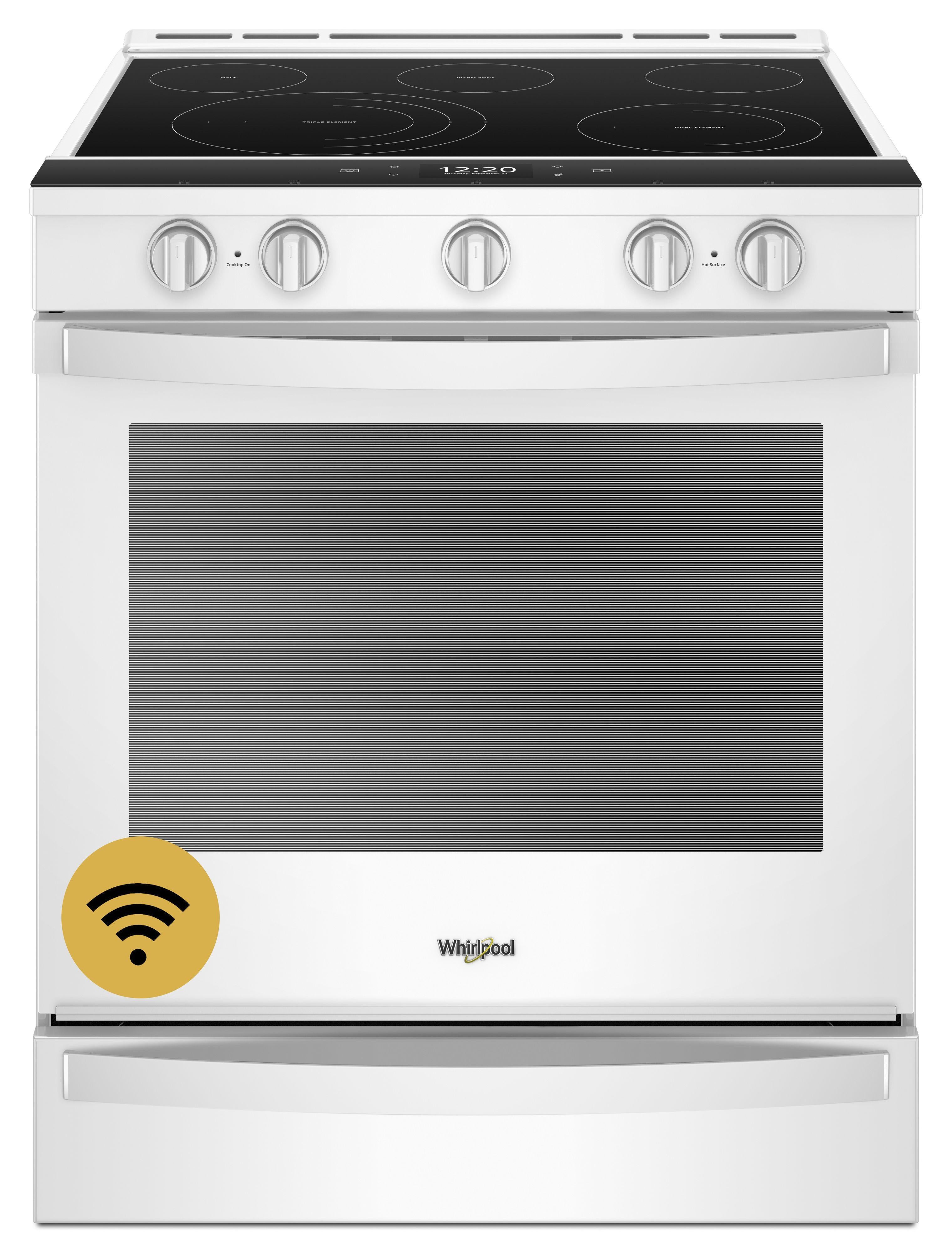 Whirlpool 30" White Electric Slide-In Smoothtop Range - Convection - ADA Compliant