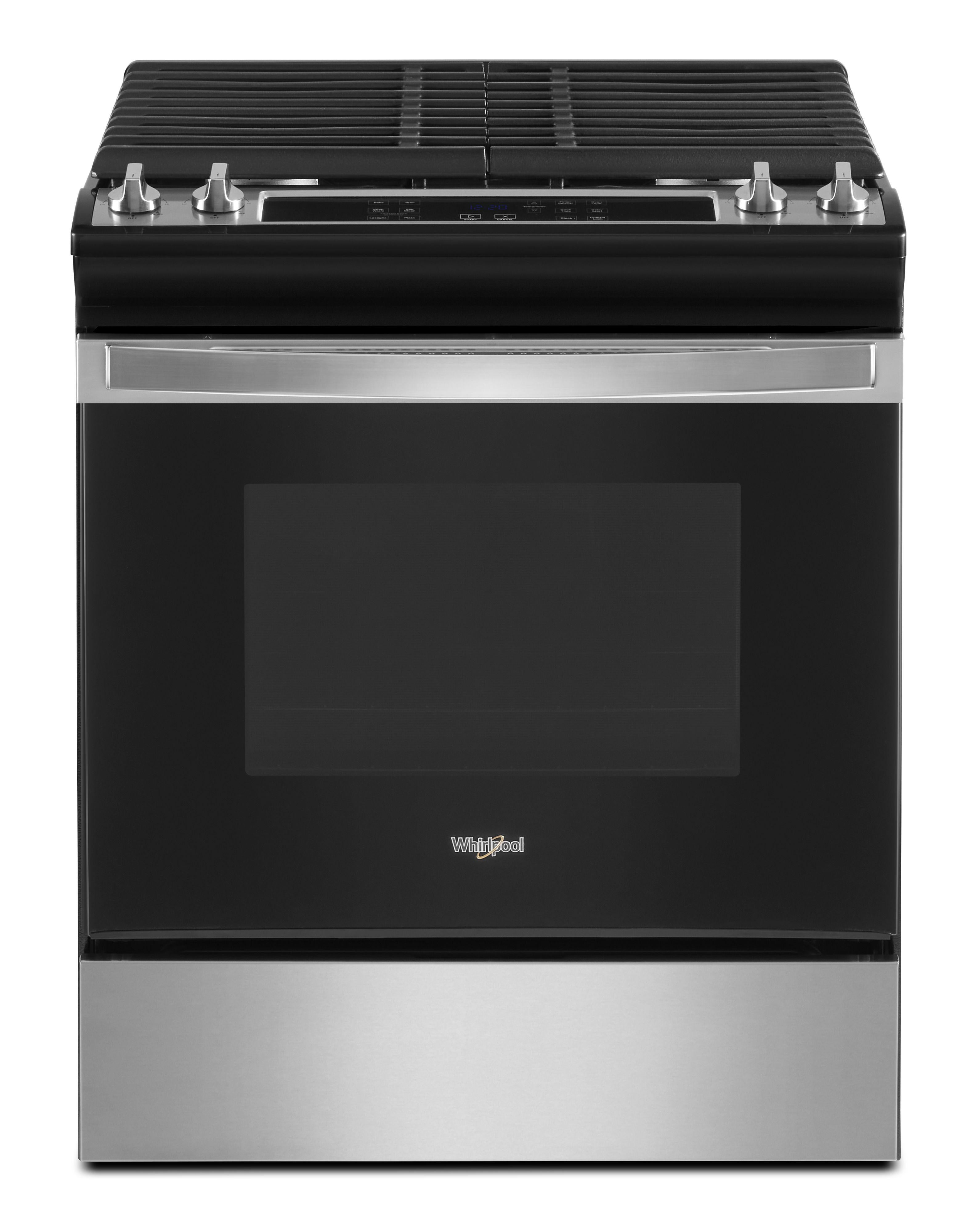 Whirlpool WEG515S0LS 30 Inch Natural Gas, All Gas Slide-In Range in Stainless Steel