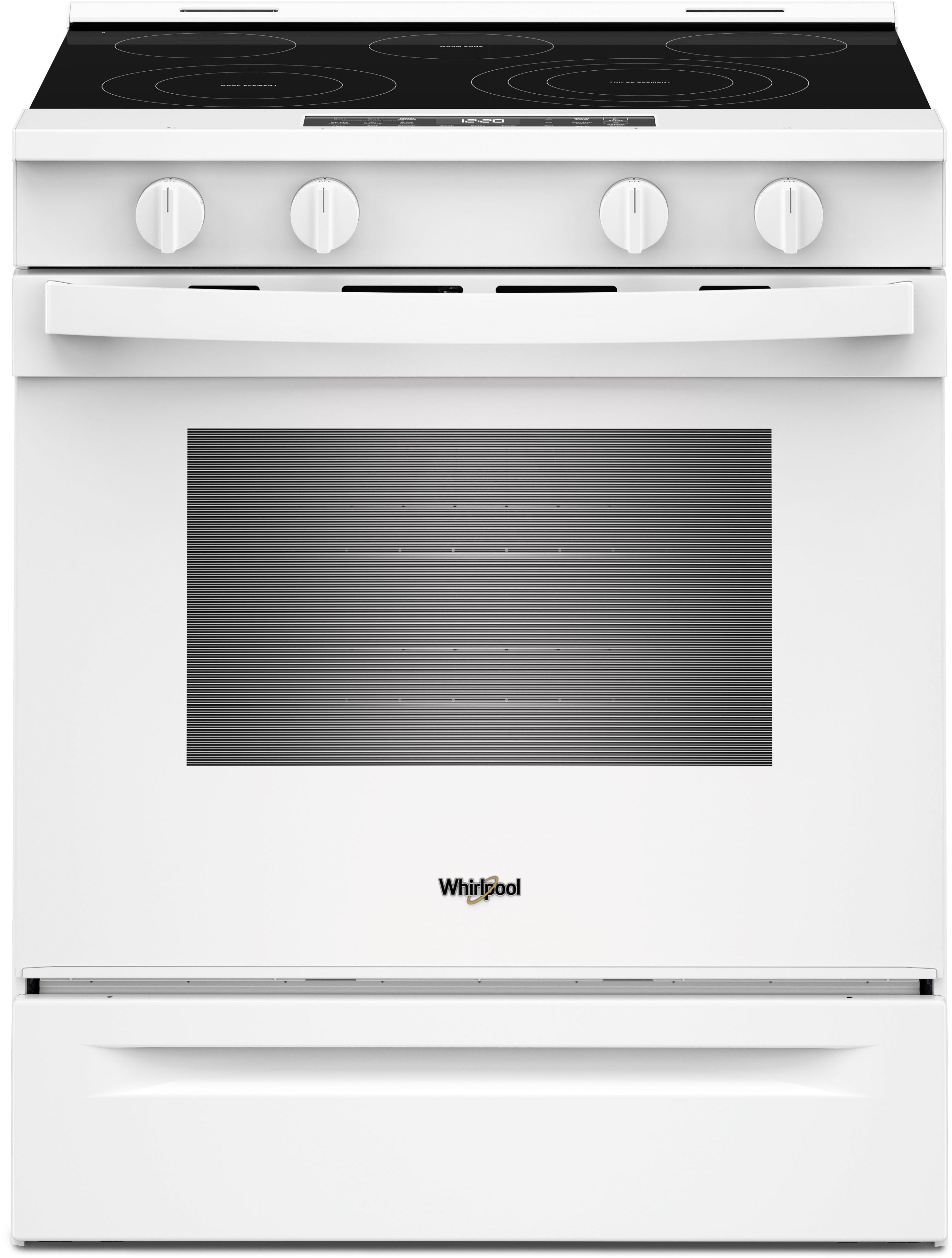 Whirlpool WSES5030SW 30-inch Electric Smart Range White