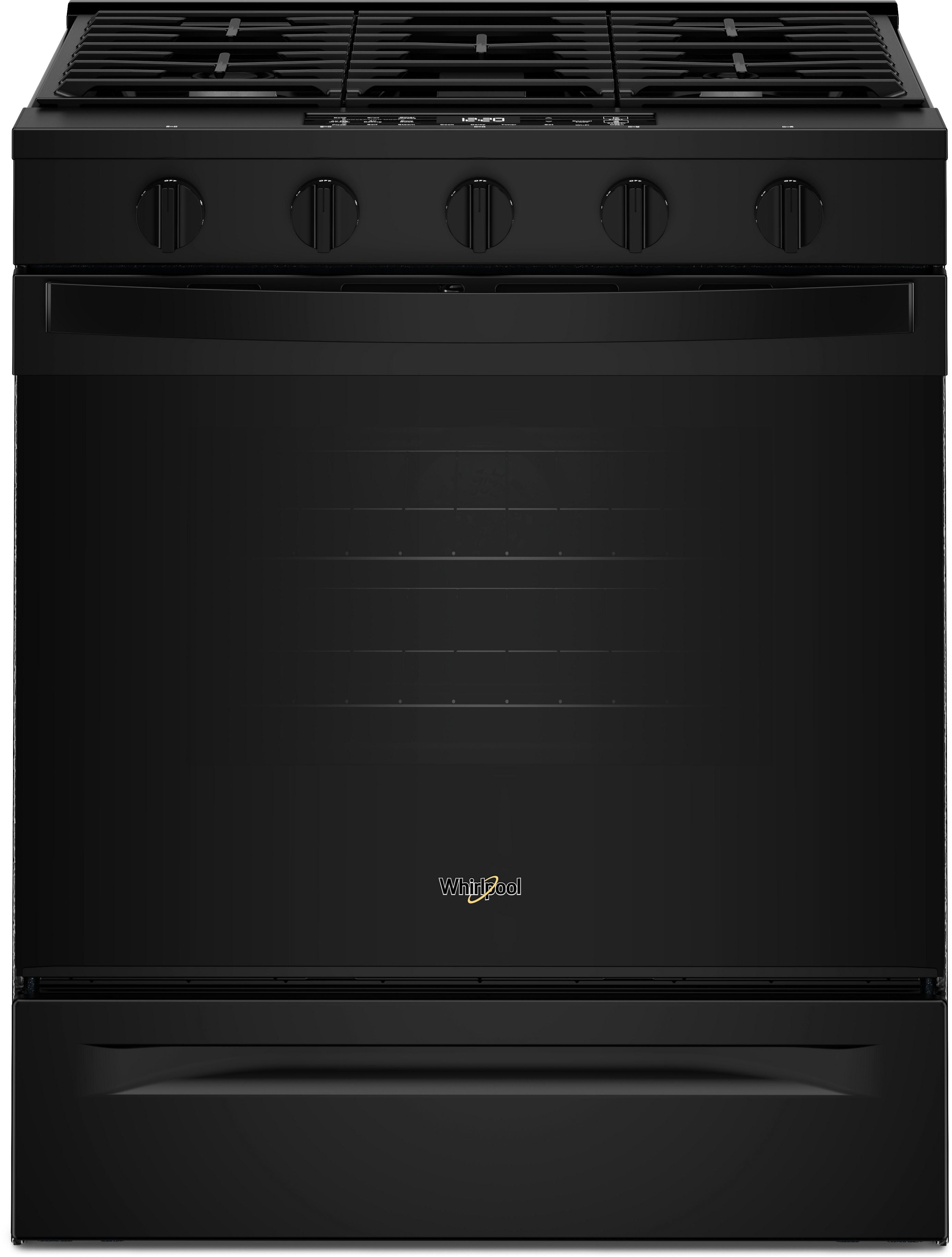 Whirlpool WSGS5030SB 30 Inch Slide-In Gas Smart Range Black