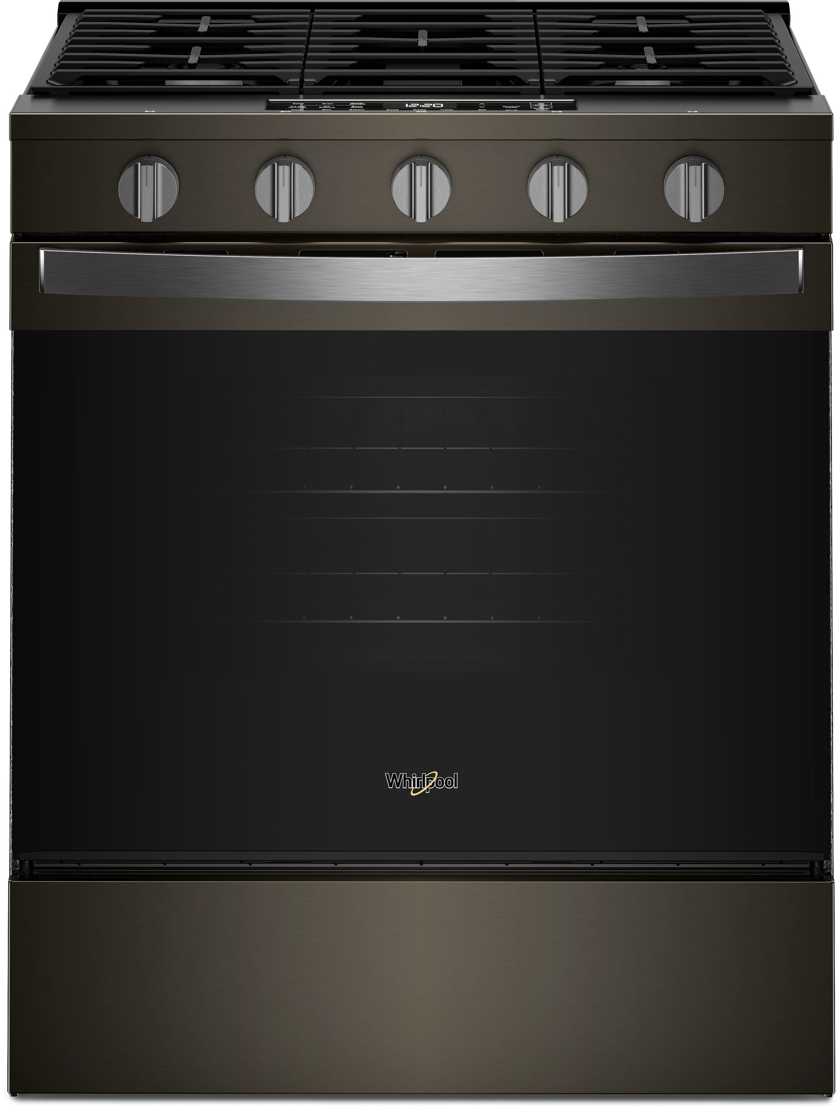 Whirlpool WSGS5030SV 30 Inch Slide-In Gas Smart Range Black Stainless