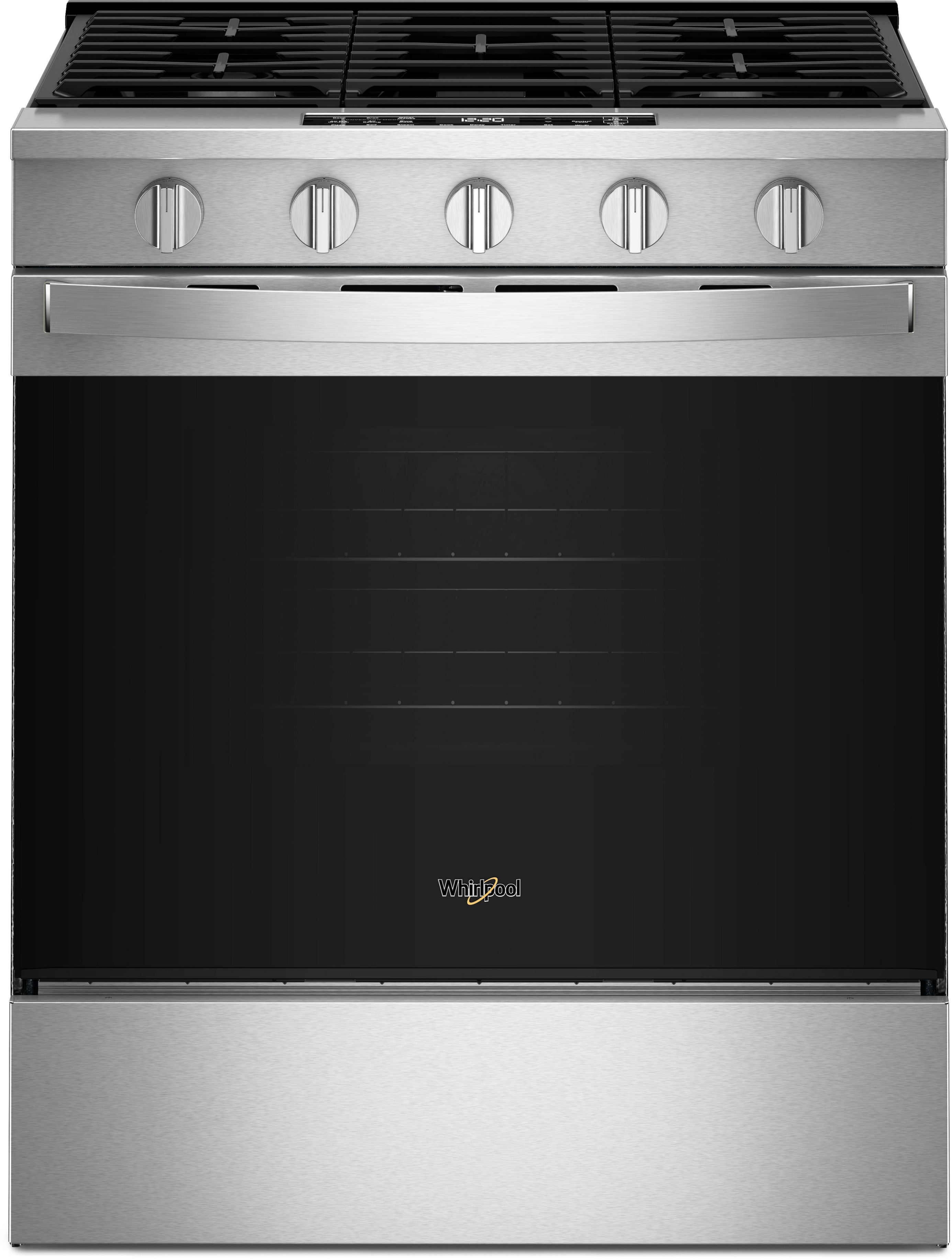 Whirlpool WSGS5030SZ 30 Inch Slide-In Gas Smart Range Fingerprint Resistant Stainless Steel