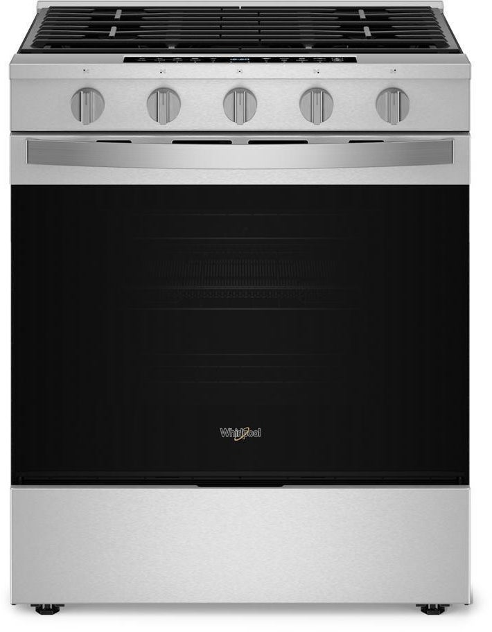 Whirlpool WSGS7530RZ 30-inch Smart Slide In Gas Range Fingerprint Resistant Stainless Steel