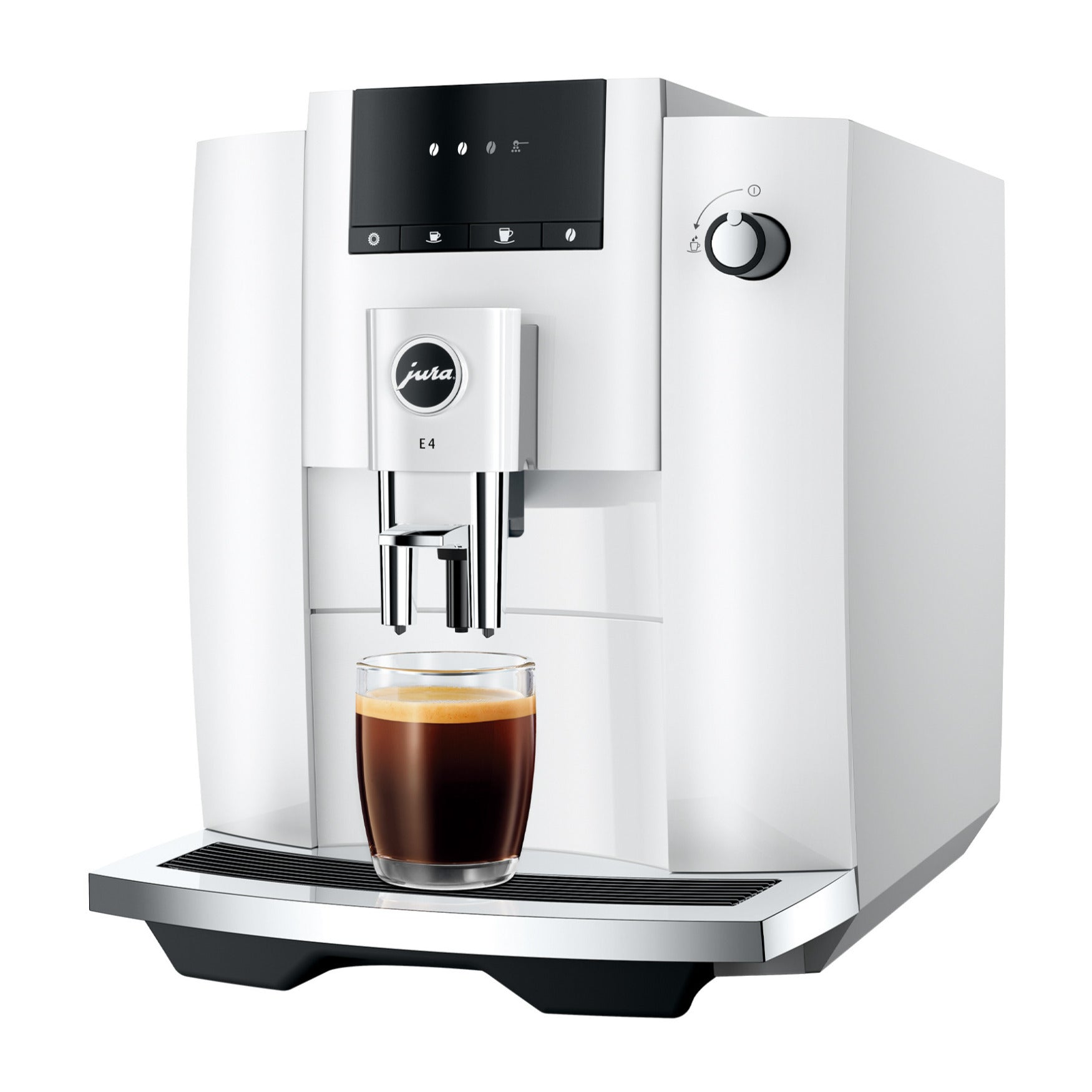 Jura E4 Automatic Coffee Machine (Piano White)