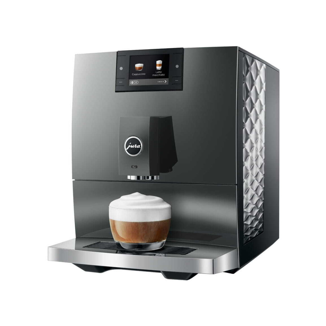 JURA C9 Automatic Coffee Espresso Machine with 17 Specialties (Piano Inox)
