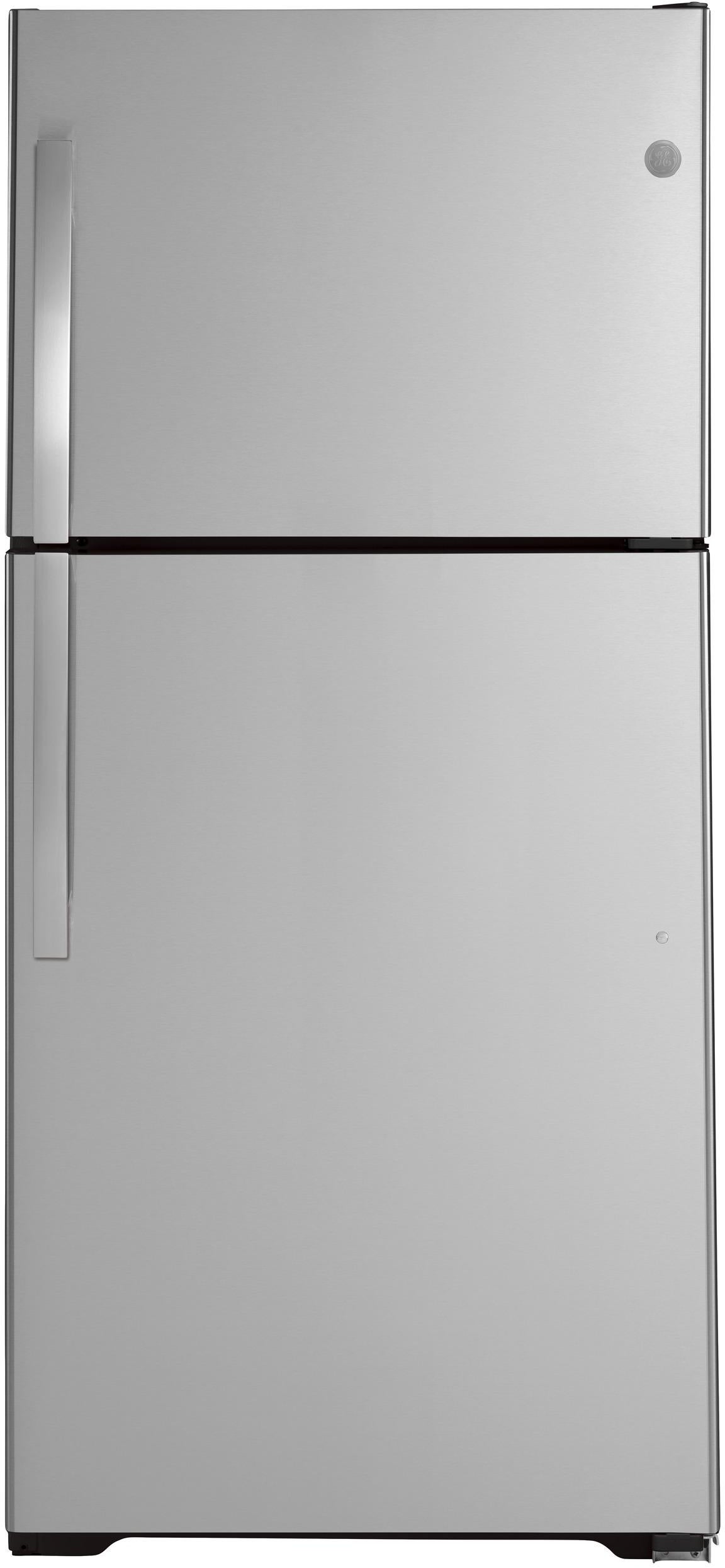 GE GTS19KYNRFS Fingerprint Resistant Stainless Steel Freestanding Top Freezer Refrigerator