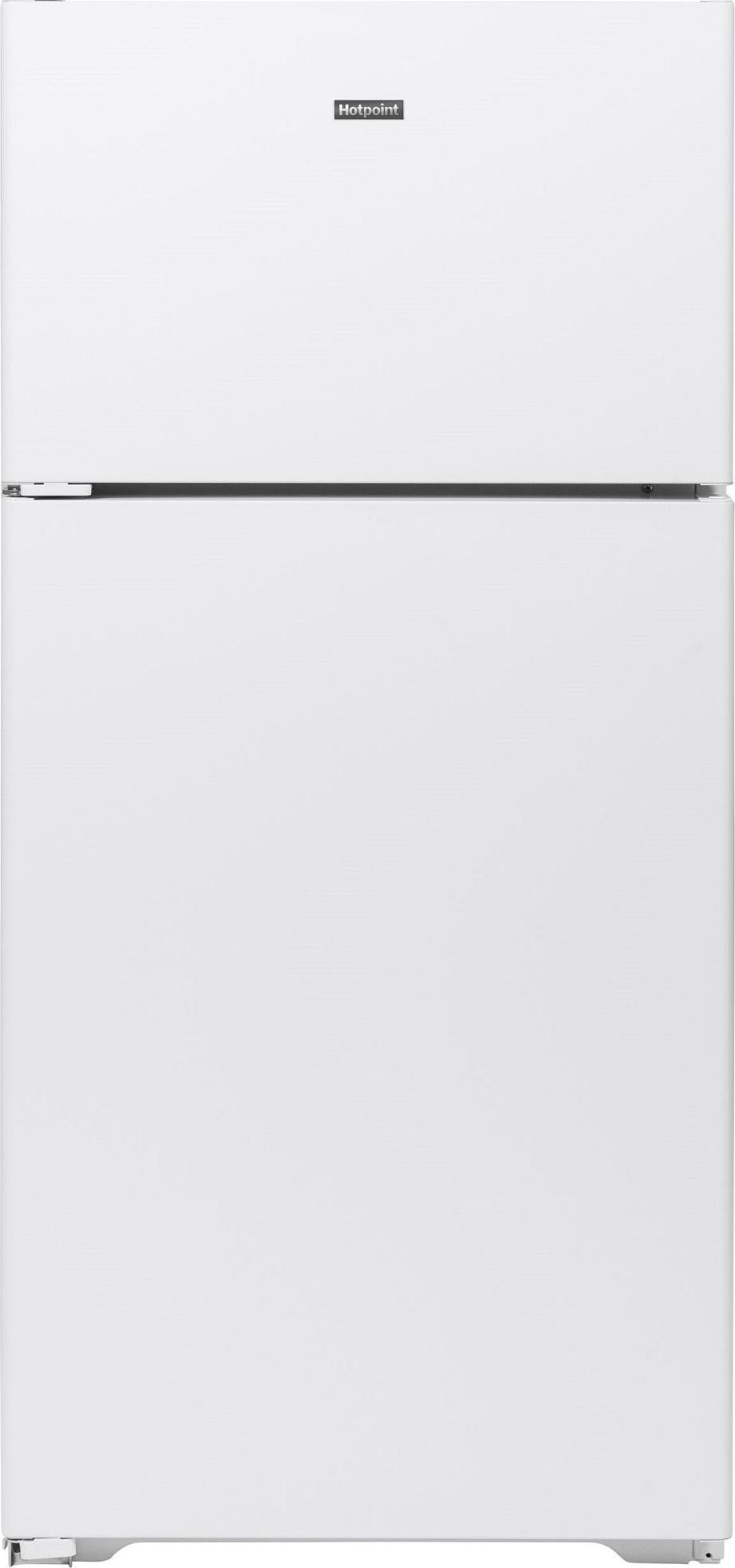 Hotpoint HPE16BTNLWW 28 Inch White Freestanding Top Freezer Refrigerator