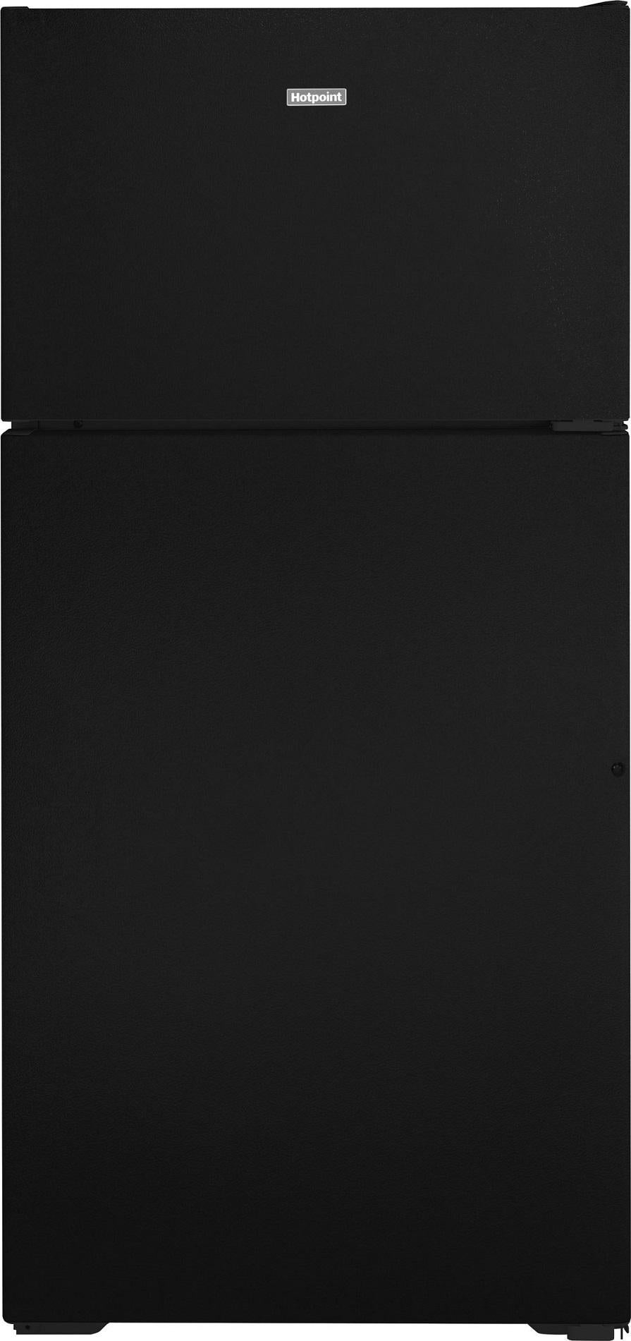 Hotpoint 28" 15.6 cu. ft. Black Top Freezer Refrigerator - Right Hinge - ADA Compliant