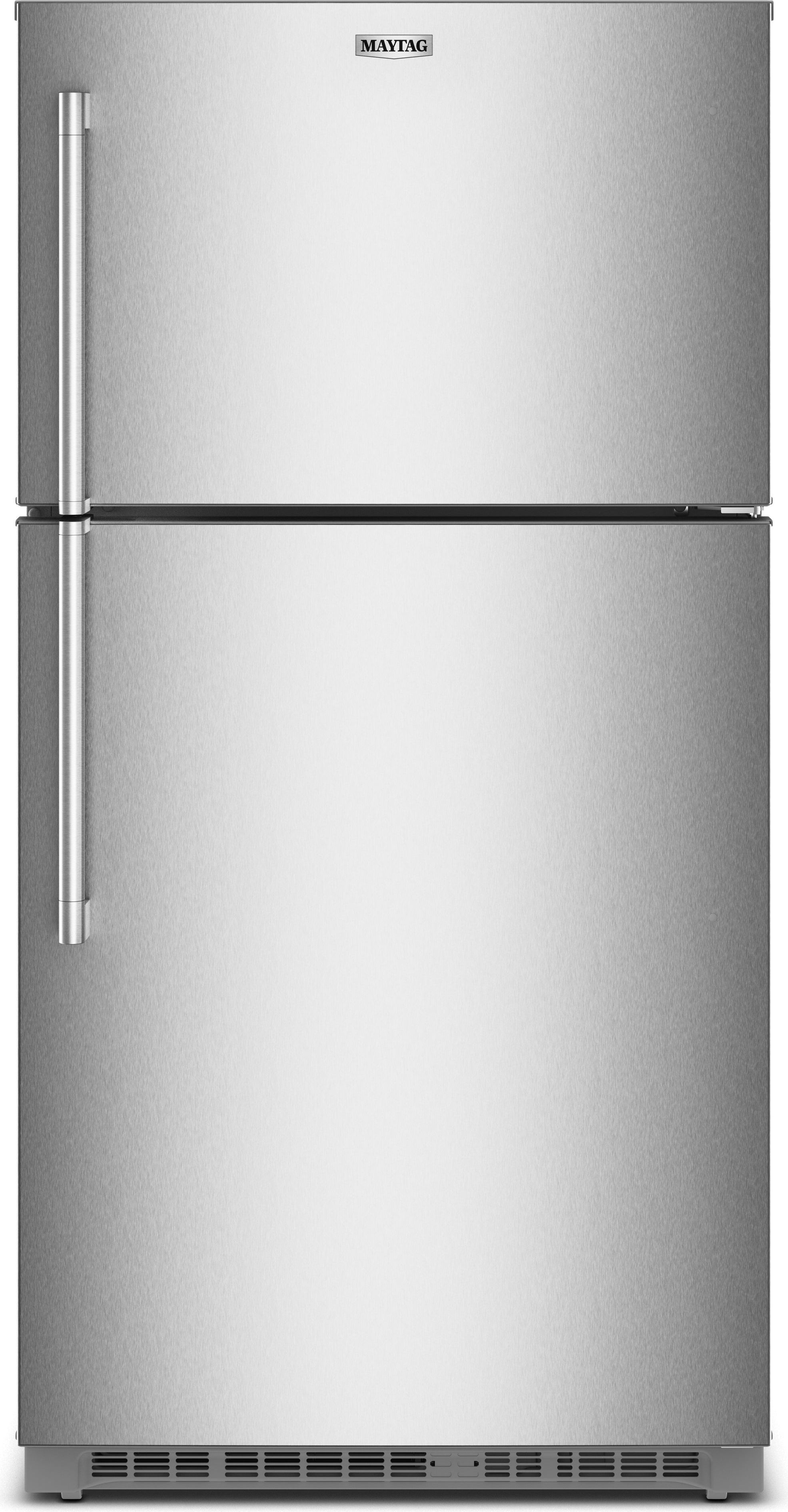 Maytag 33-Inch 21 Cu. Ft. Wide Top-Freezer Refrigerator with Garage Mode: Stainless Steel