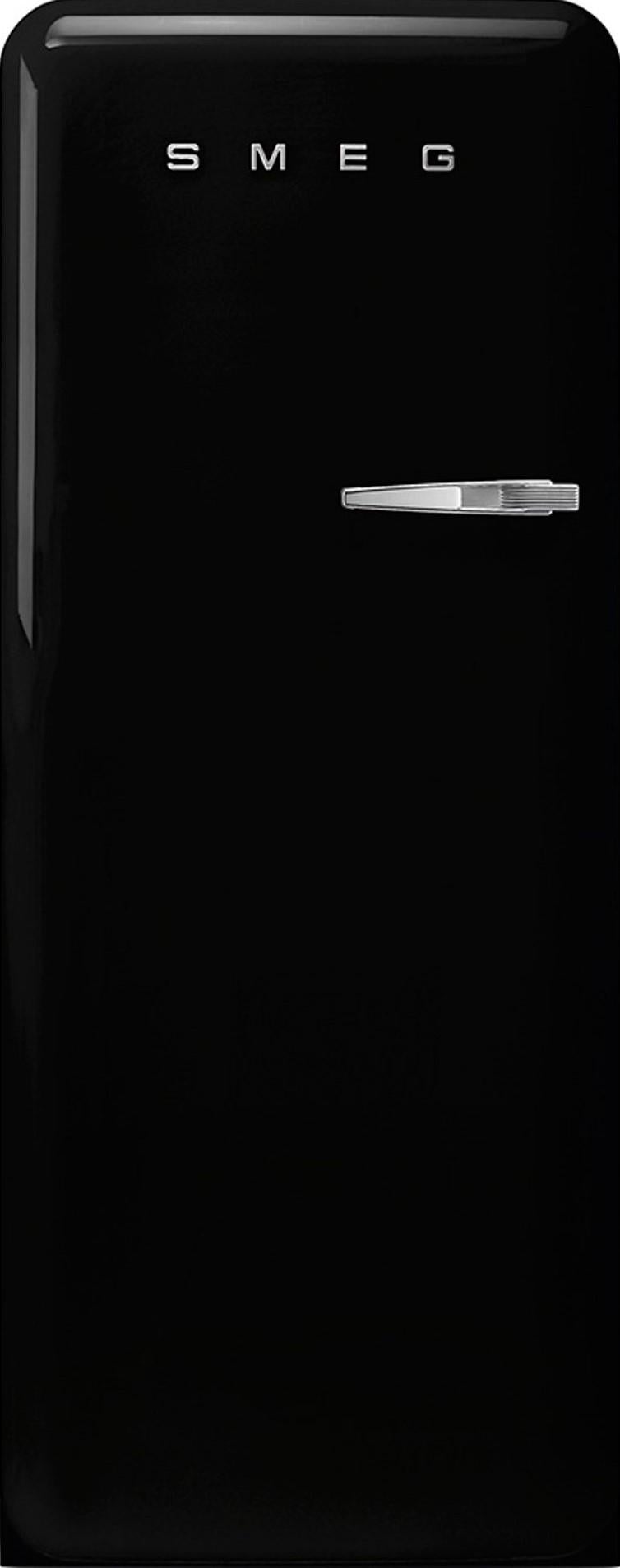 Smeg 50s Retro Style 24" 9.92 cu. ft. Black Top Freezer Refrigerator - Left Hinge - Energy Star