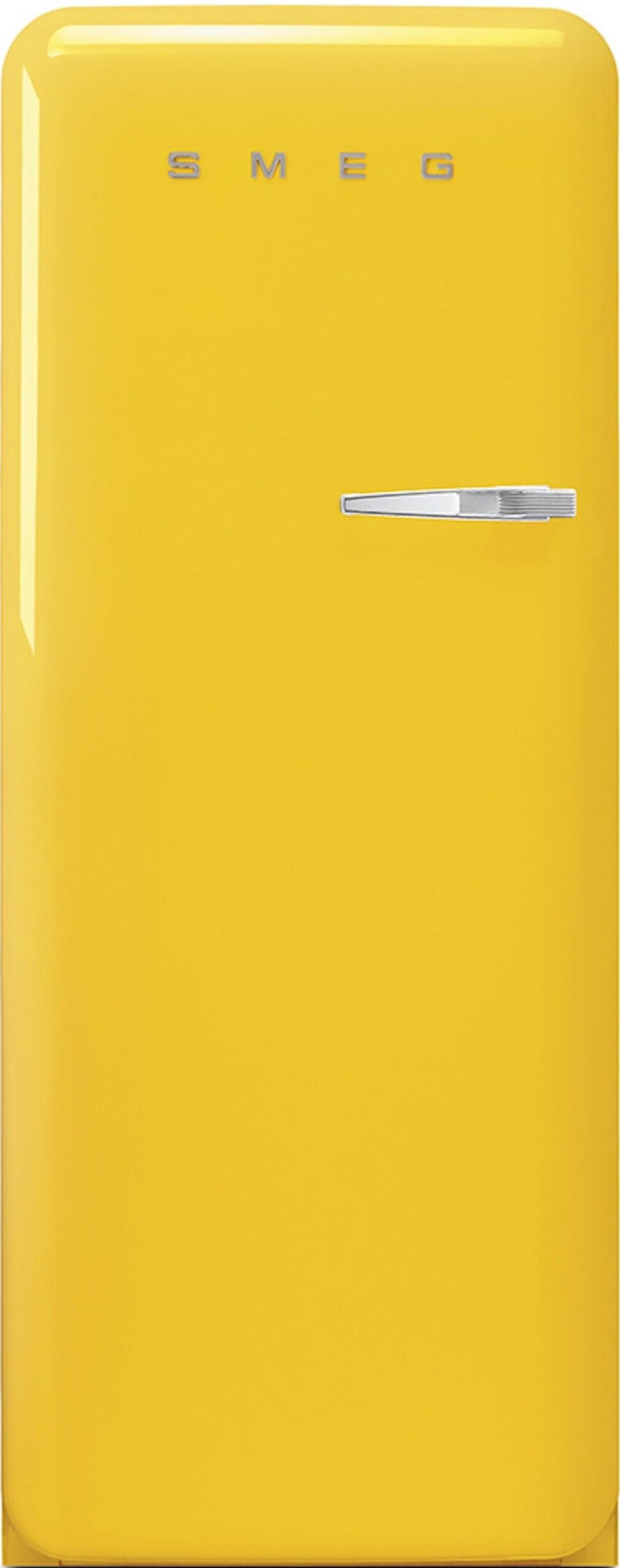 Smeg 50s Retro Style 24" 9.92 cu. ft. Yellow Top Freezer Refrigerator - Left Hinge - Energy Star