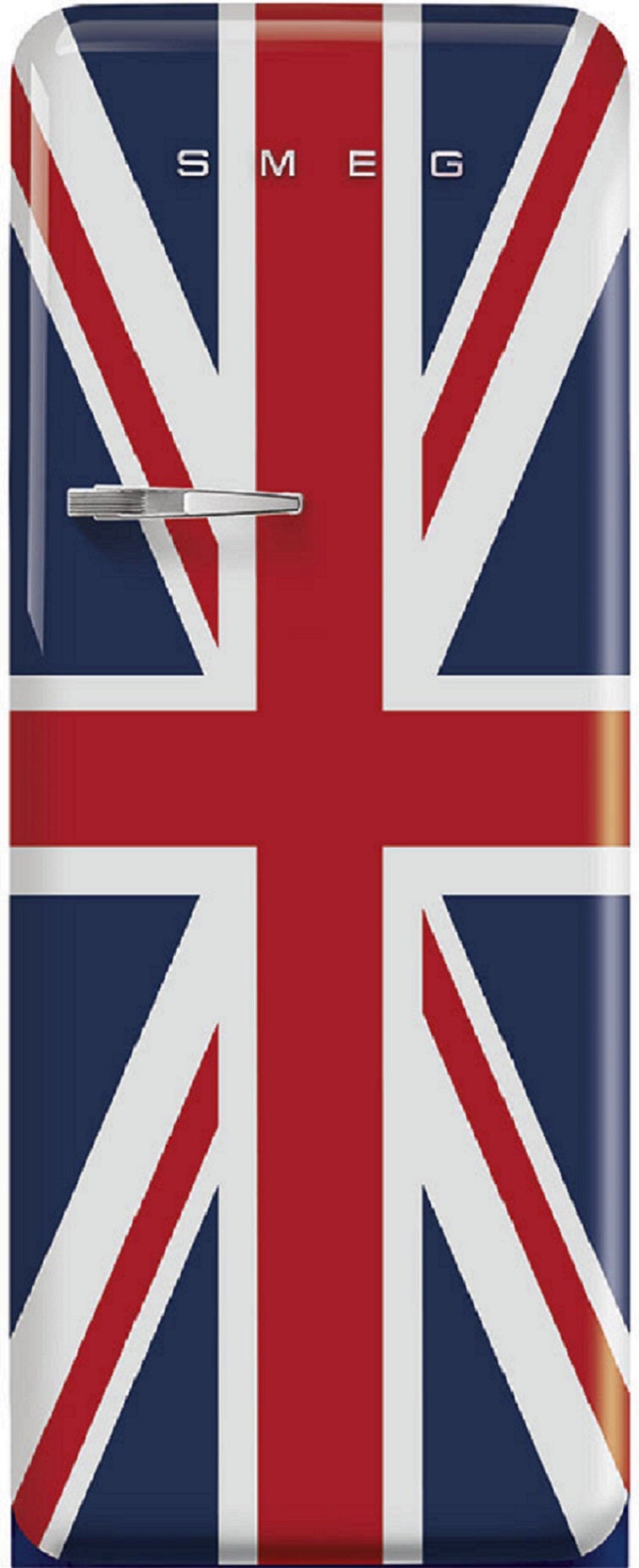 Smeg 50s Retro Style 24" 9.92 cu. ft. Union Jack Flag Top Freezer Refrigerator - Right Hinge - Energy Star
