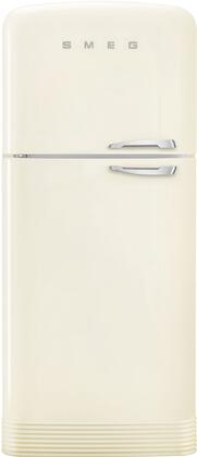 Smeg FAB50ULCR3 50s Retro Style Series 32 Inch Cream Freestanding Top Freezer Refrigerator