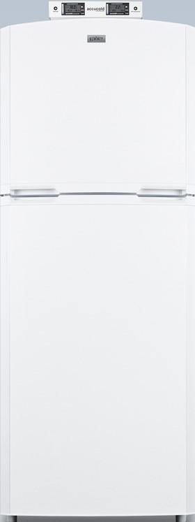 Summit BKRF14WLHD  26 Inch White Freestanding Counter Depth Top Freezer Refrigerator