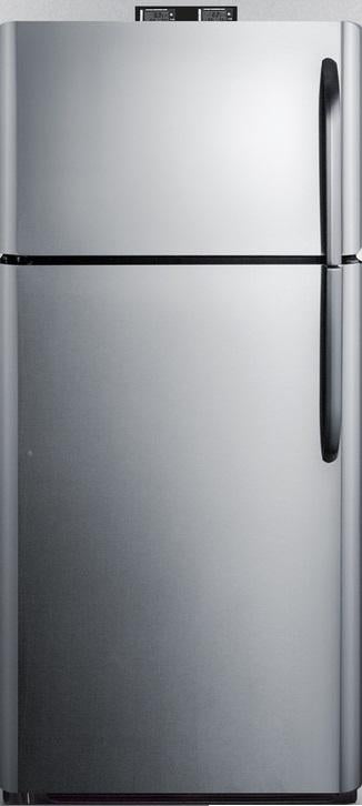 Summit BKRF18PLLHD  30 Inch Stainless Look Freestanding Top Freezer Refrigerator