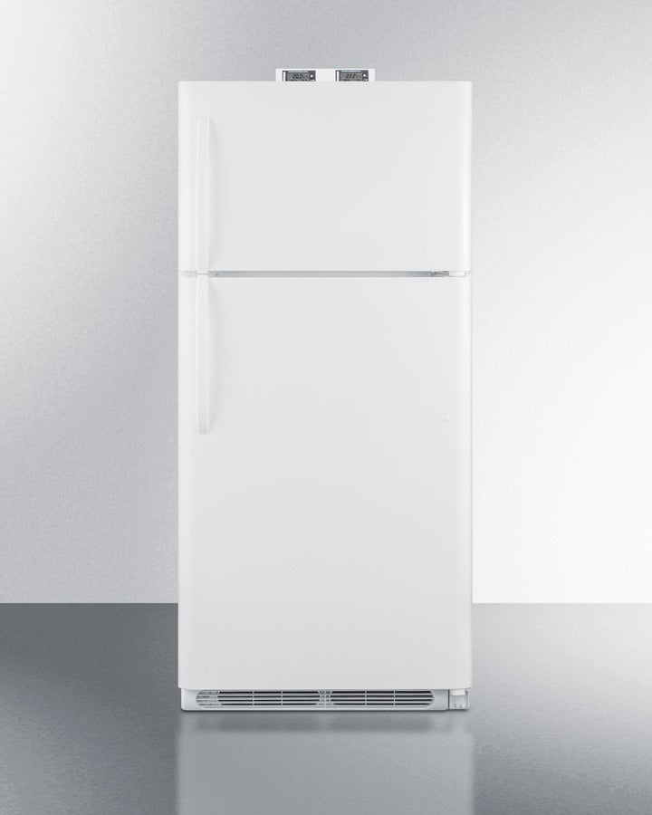 Summit BKRF18W 30 Inch White Freestanding Top Freezer Refrigerator