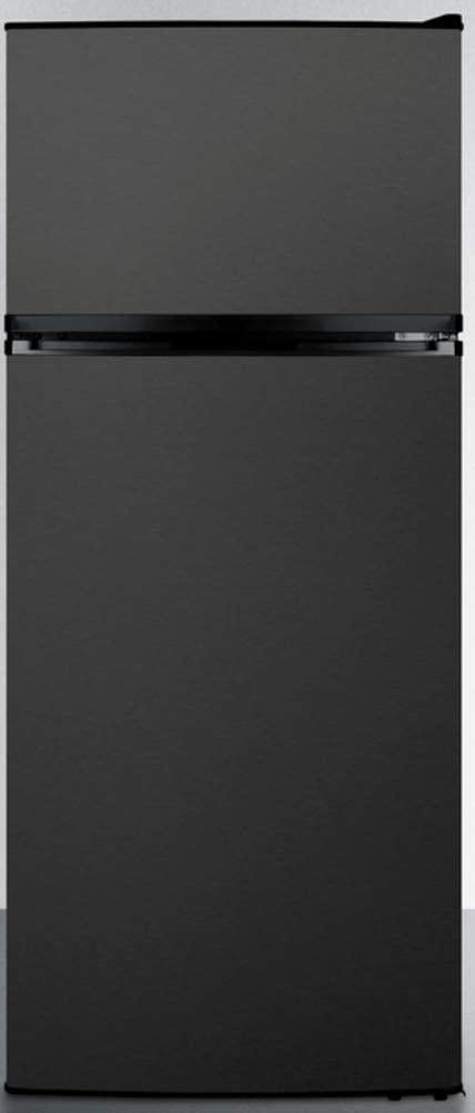 Summit 24" 10.3 cu.ft. Black Stainless Steel Top Freezer Refrigerator - ADA Compliant - Energy Star
