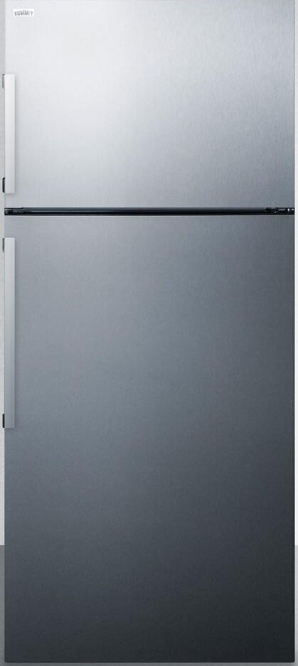 Summit 28" 12.6 cu. ft. Stainless Steel Counter Depth Top Freezer Refrigerator - Right Hinge - Energy Star