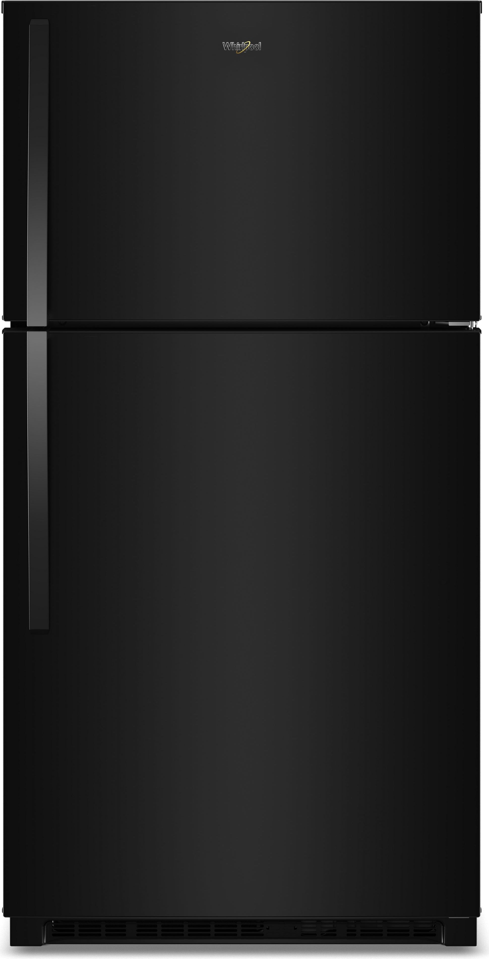 Whirlpool 32.8 Inch Wide, 21.3 Cu. Ft. Top Freezer Refrigerator with Garage Ready & Total Coverage Cooling: Black
