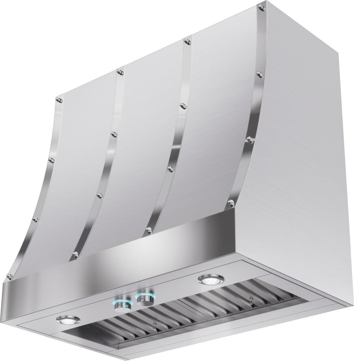Elica 36 Inch Wall Mount Range Hood with 4 Fan Speeds, Customizable Ventilation Power (Blower Sold Separately), Hush System, Soft LED Lighting, Heat Guard, Easy Mounting System, Grease Collectors, Seamless Look, and Top or Rear Venting Options: Stainless Steel