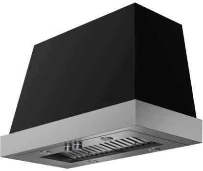 Elica Custom Torino Wall Mount Range Hood With 600 CFM: 48 Inch, Black