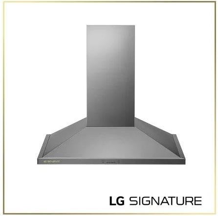 LG LG Signature Chimney Style Wall Hood With 600 CFM, Smart Range And Cooktop Sync: 30 Inch