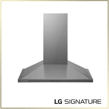 LG LG Signature Chimney Style Wall Hood With 600 CFM, Smart Range And Cooktop Sync: 36 Inch