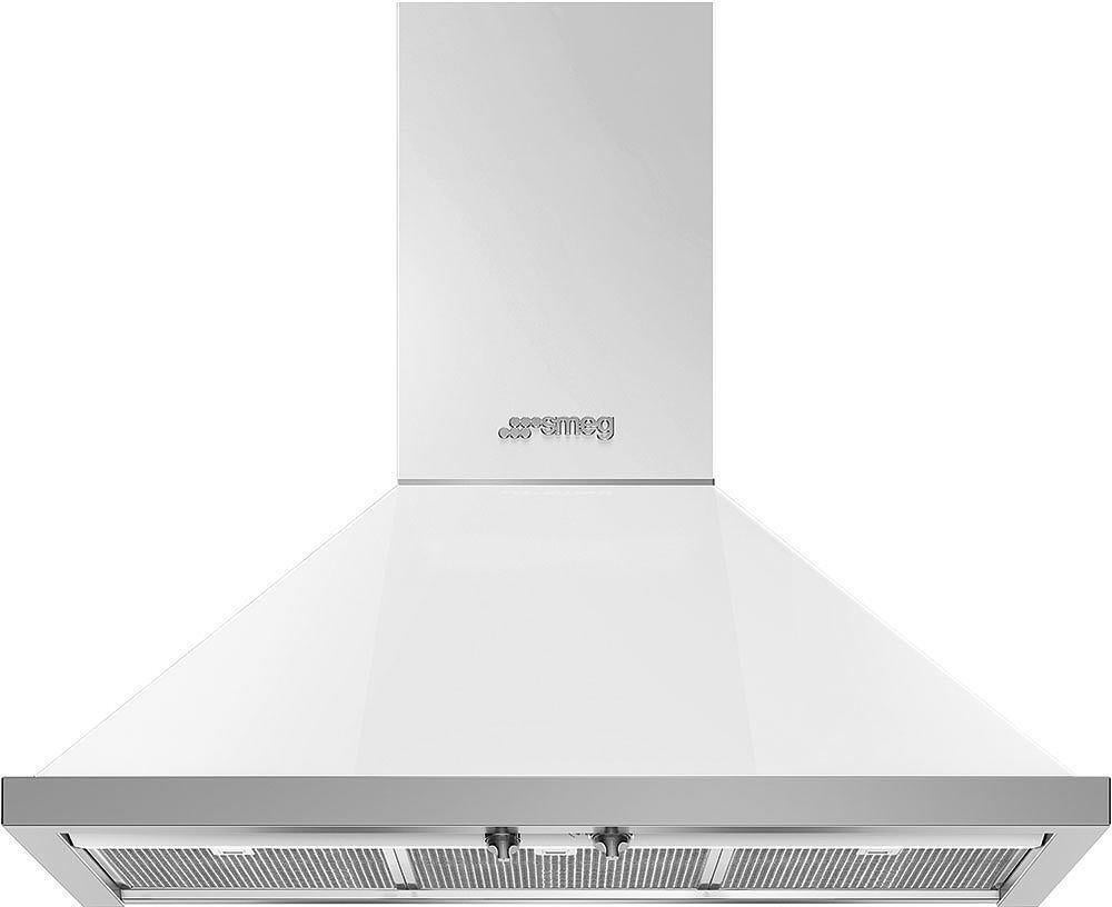 Smeg KPF36UWH Portofino Series 36 Inch Wall Mount Ducted Hood