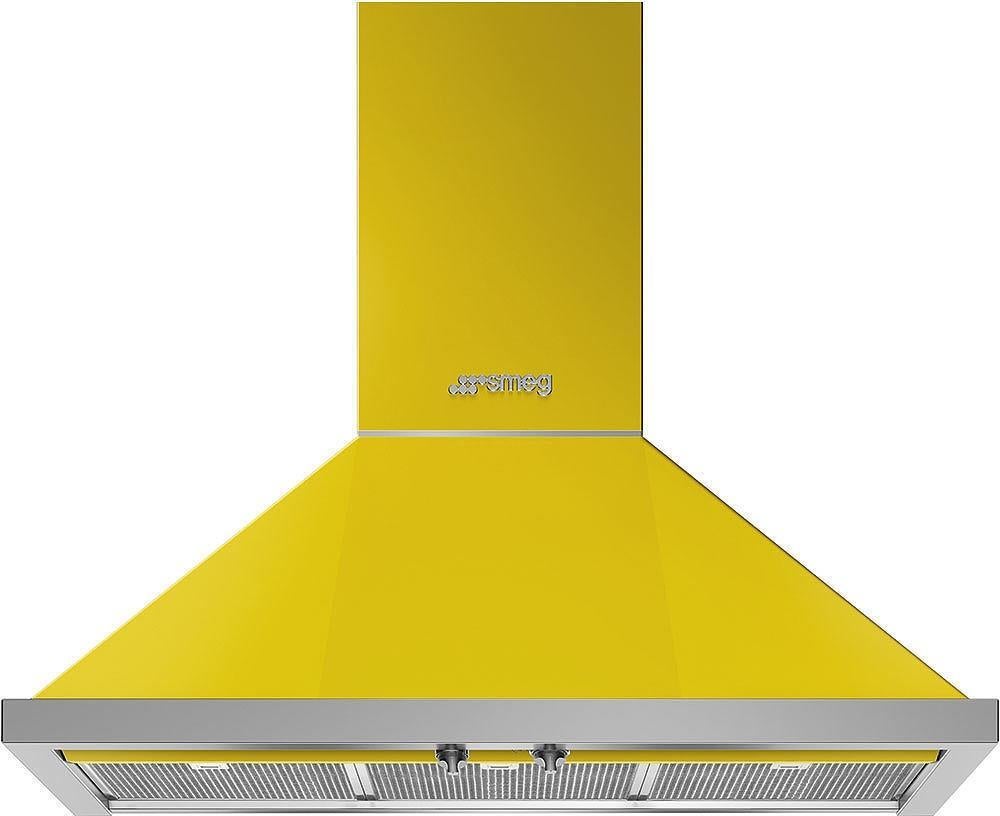 Smeg KPF36UYW Portofino Series 36 Inch Wall Mount Ducted Hood