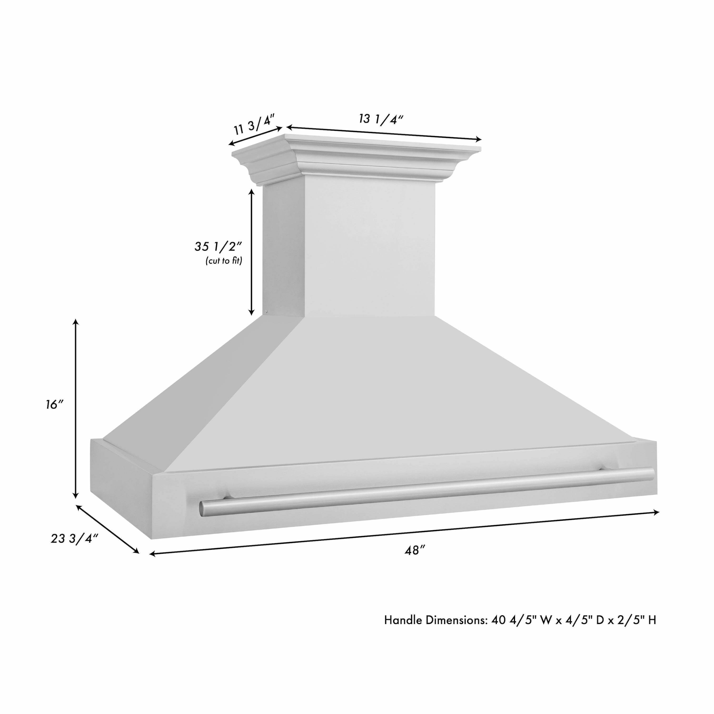 Z Line ZLINE 8654STXRM48 48 Inch Wall Mount Ducted Hood