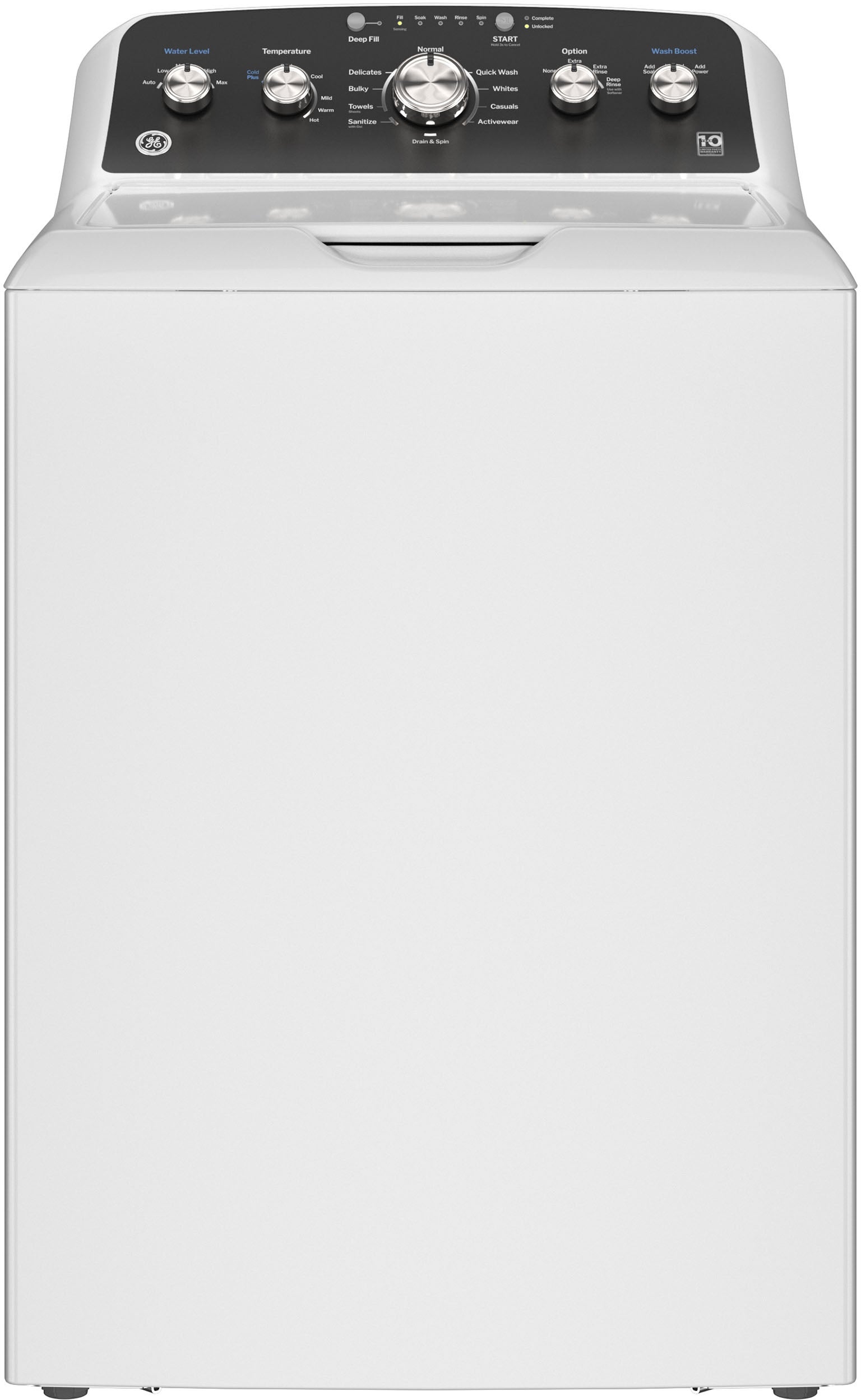 4.6 Cu. Ft. Capacity Washer With Stainless Steel Basket, Cold Plus And Wash Boost: White On Black