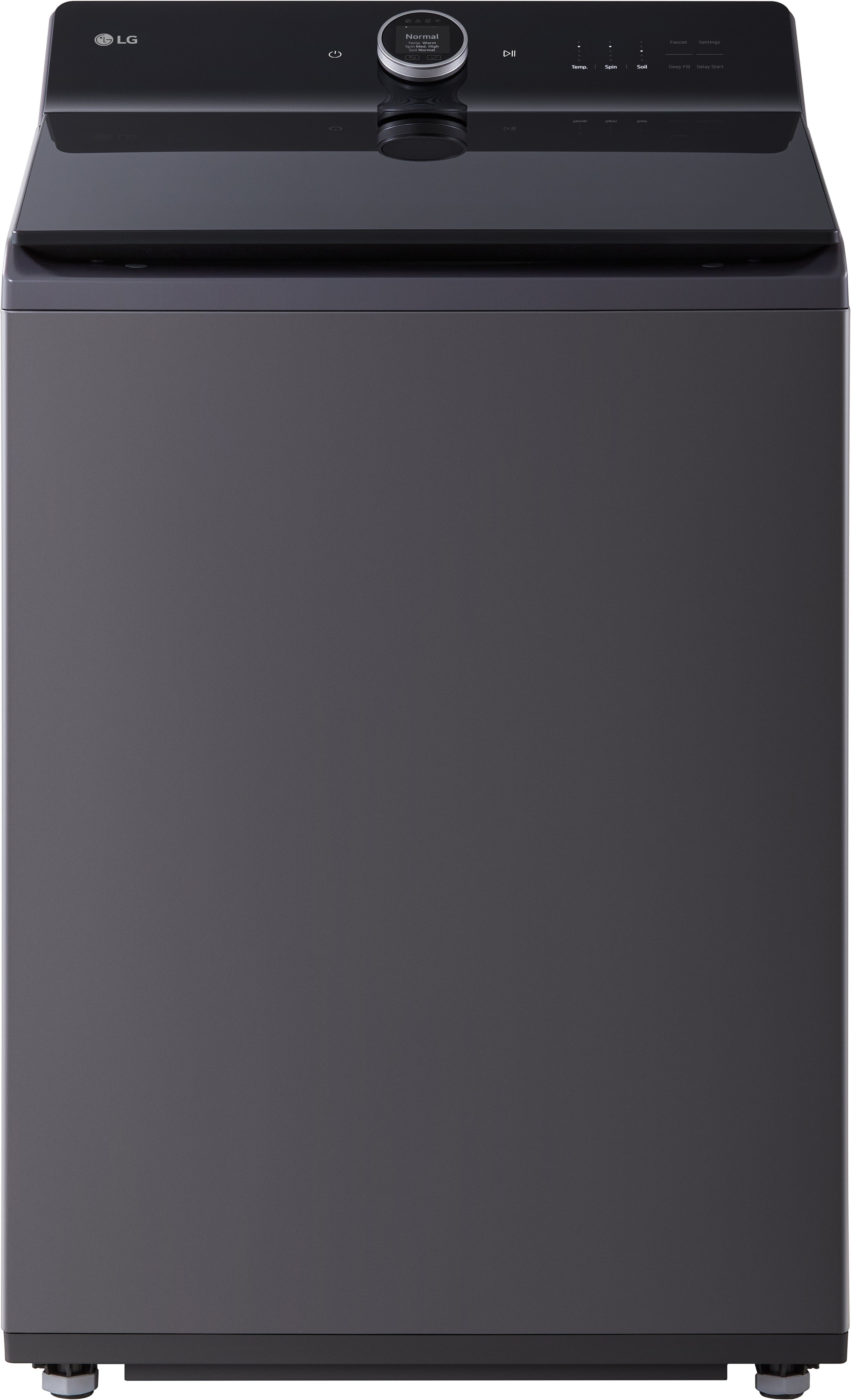 LG 5.5 cu. ft. SMART Top Load Washer in Matte Black with Impeller, eZDispense and Faucet Water and LCD Digital Dial Control