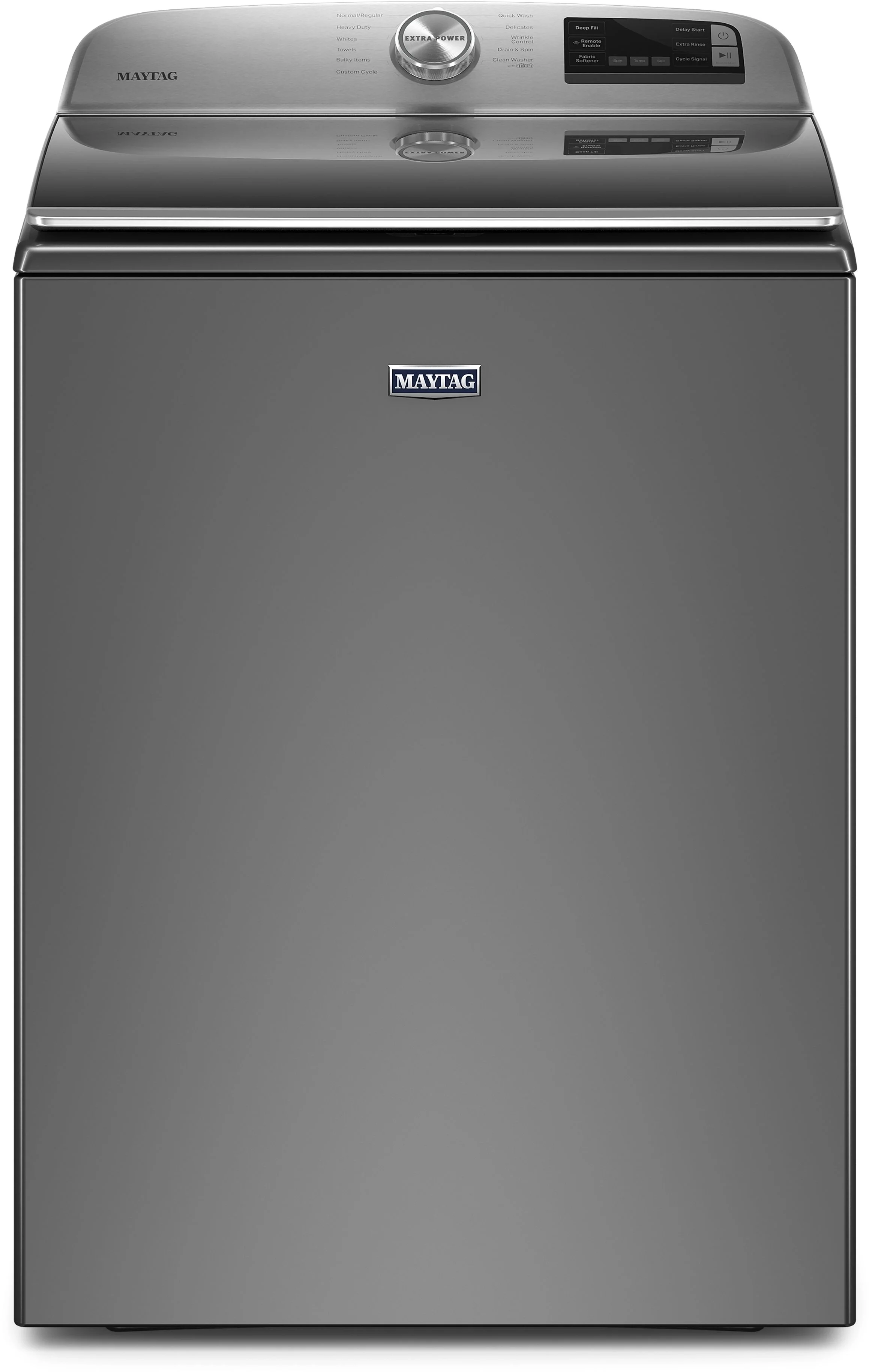 Maytag 4.7 cu.ft. Mettalic Slate Top Load Washer with Extra Power Button