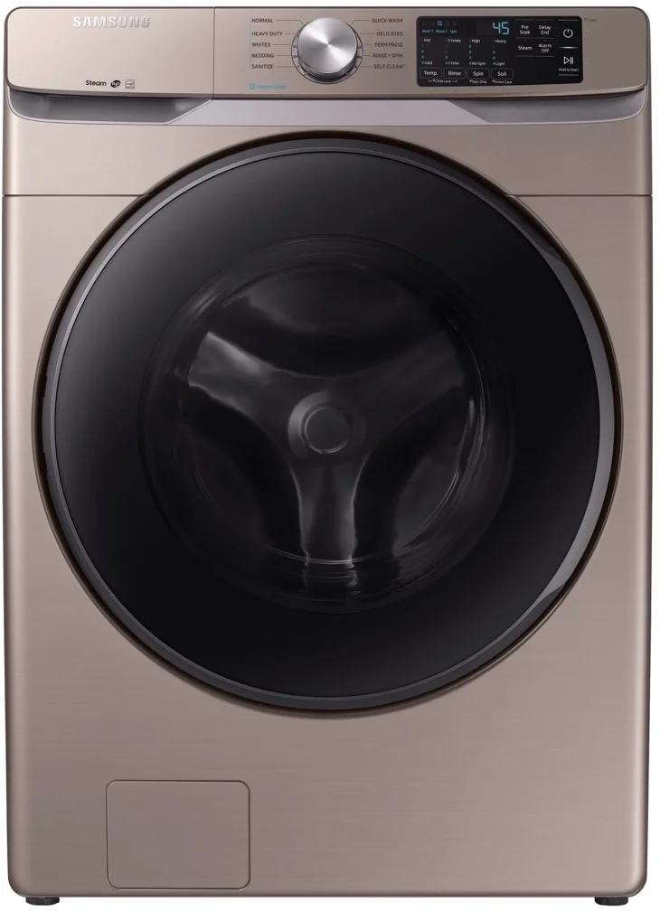 Samsung 27" 4.5 cu. ft. Champagne Stackable Front Load Washer with Steam Sanitize - Energy Star