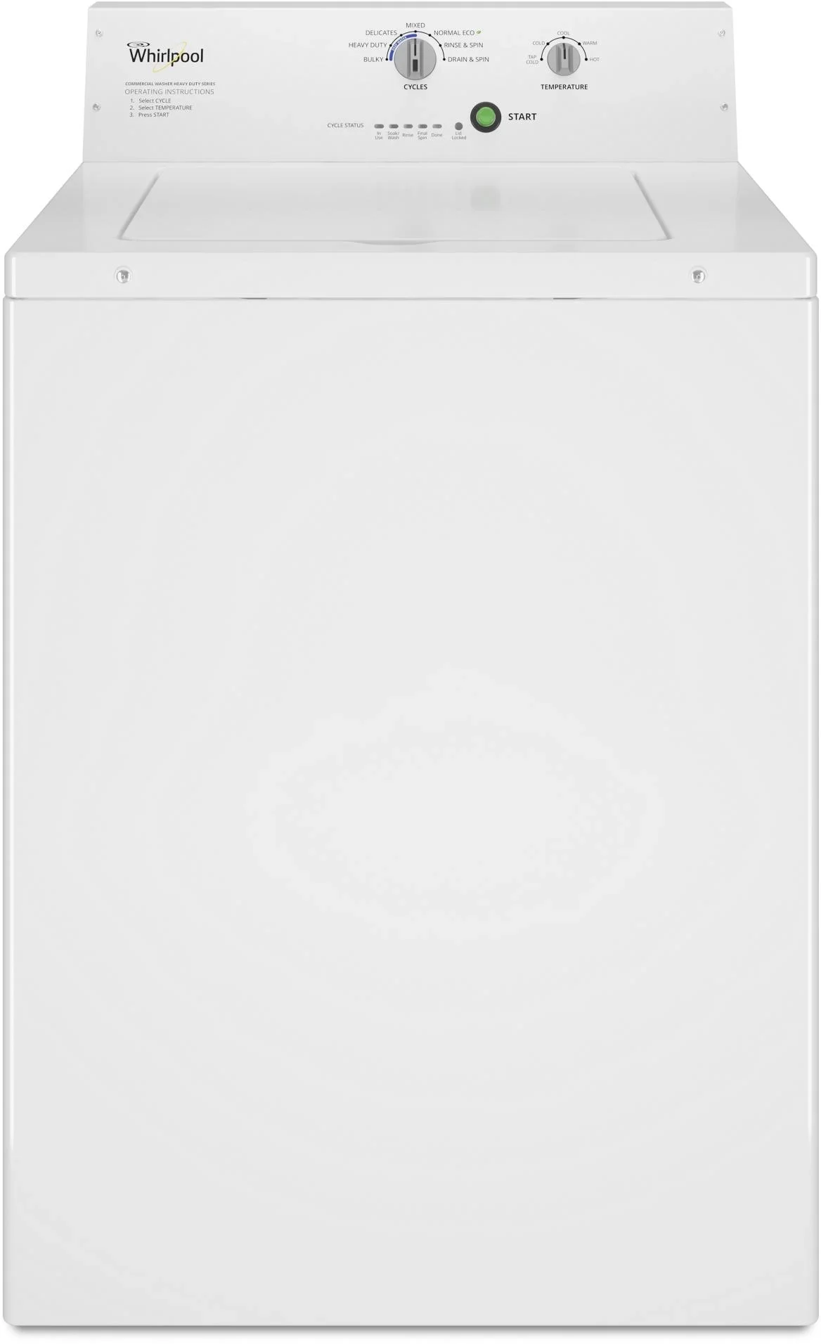 Whirlpool 2.9 Cu. Ft. White Commercial Top Load Washer