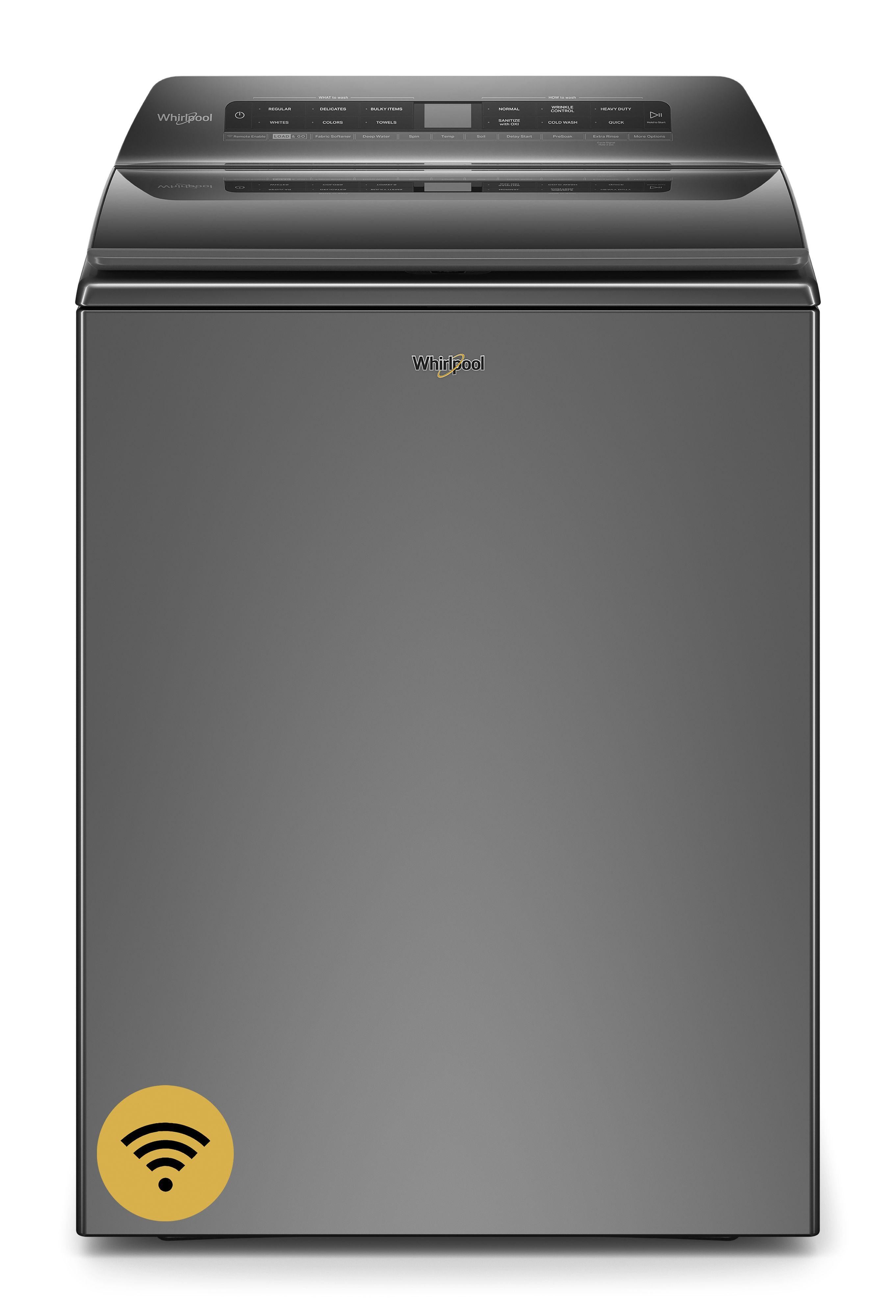 Whirlpool 4.8 cu.ft. Chrome Shadow Top Load Washer with Sanitize