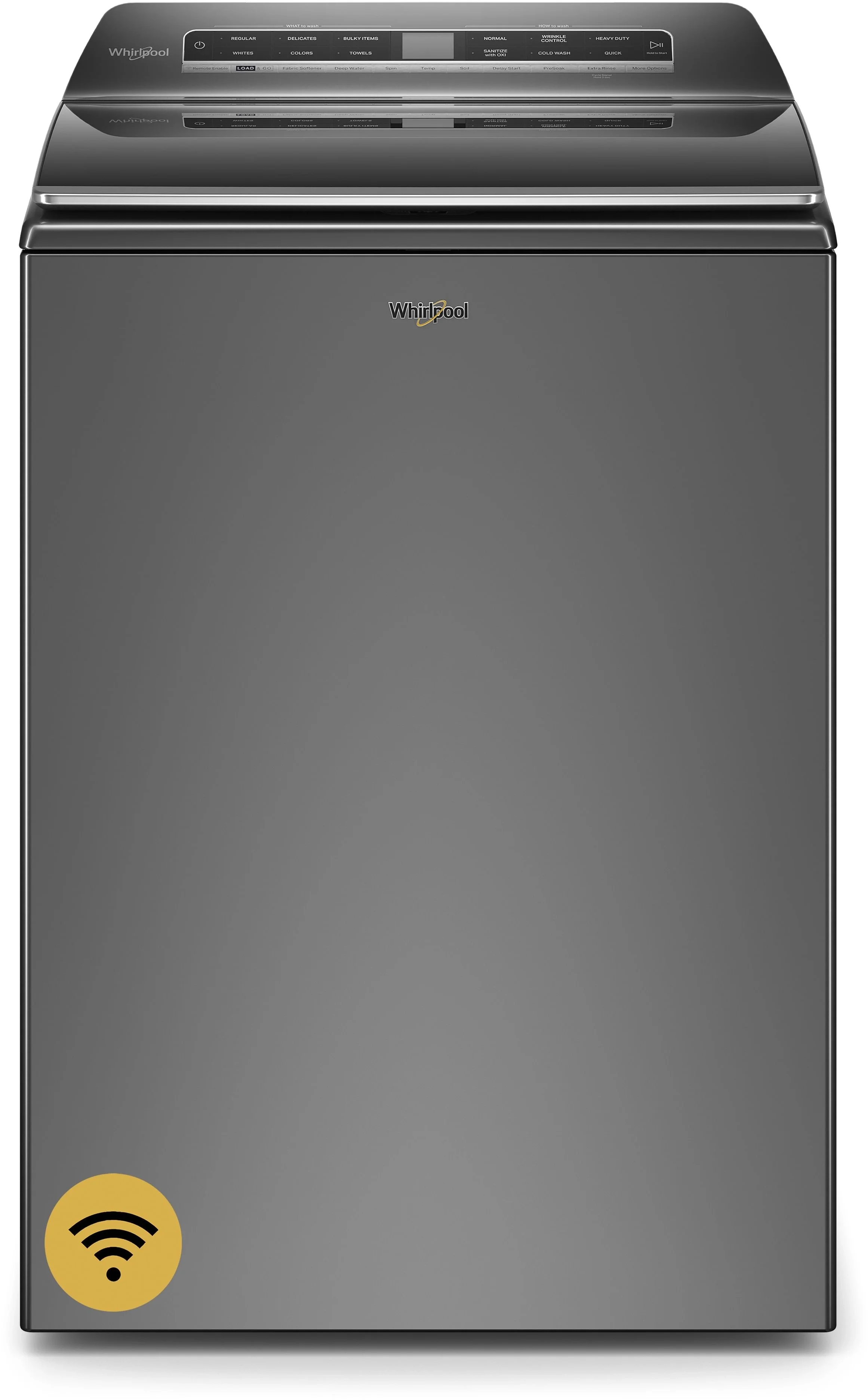Whirlpool 5.3 cu.ft. Chrome Shadow Top Load Washer with Sanitize - Energy Star
